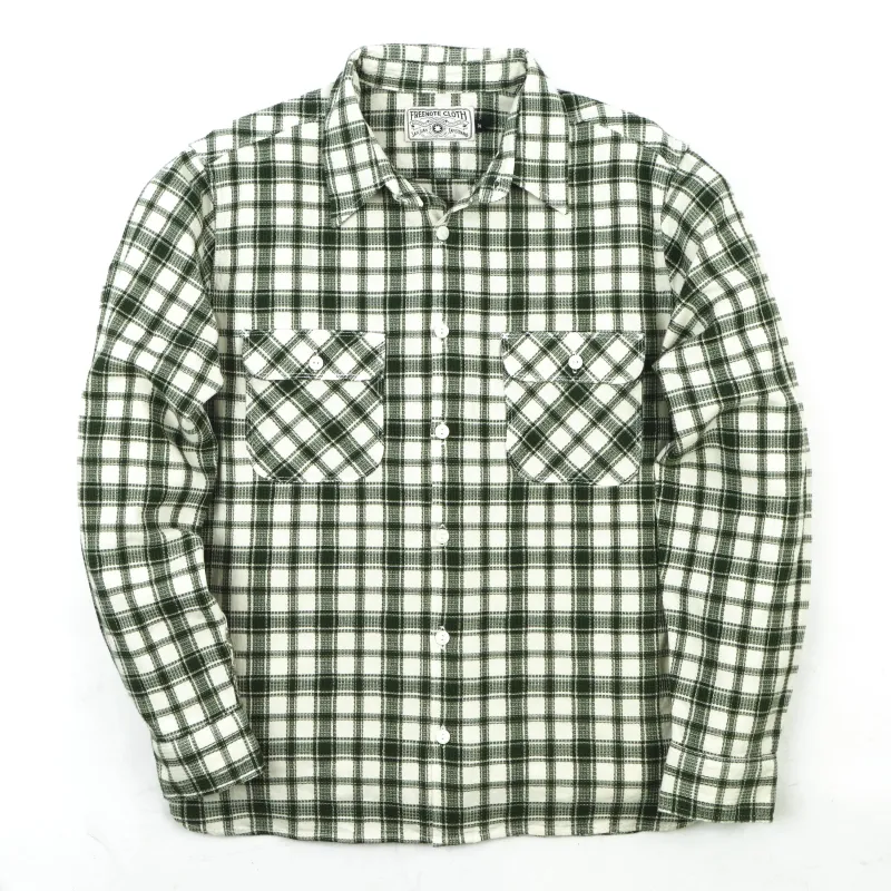 Benson Cactus Green Plaid made by Freenote Cloth