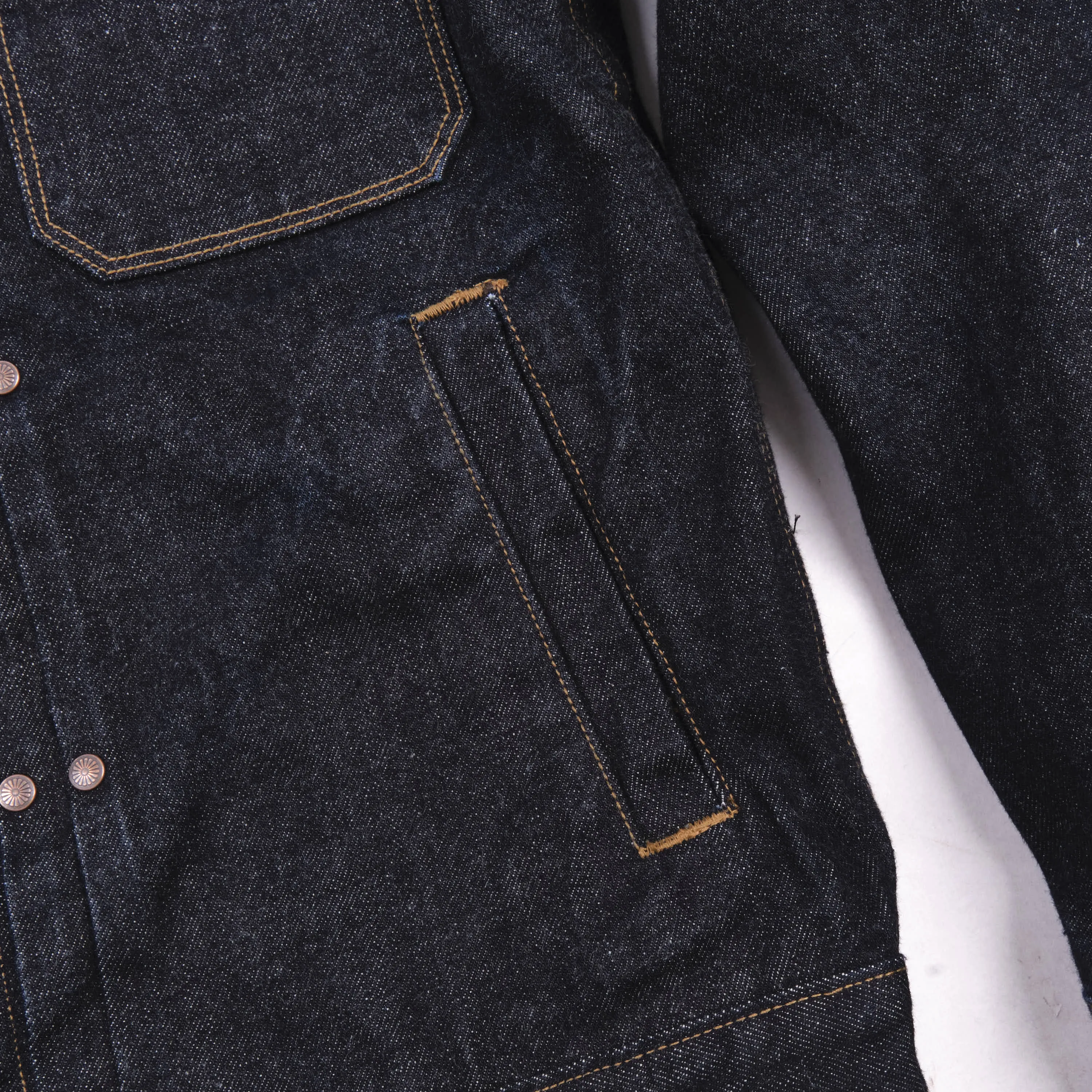 Riders Jacket 15 Ounce Unsinged Rinsed sold by Freenote Cloth product image thumbnail 4