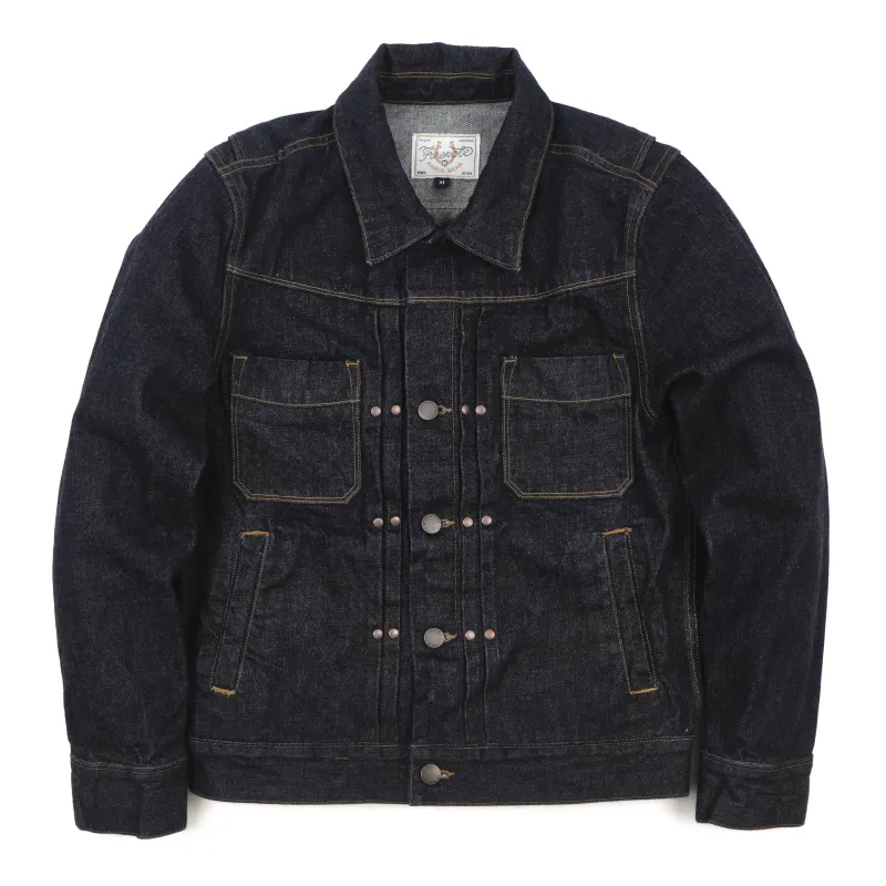 Riders Jacket 15 Ounce Unsinged Rinsed made by Freenote Cloth