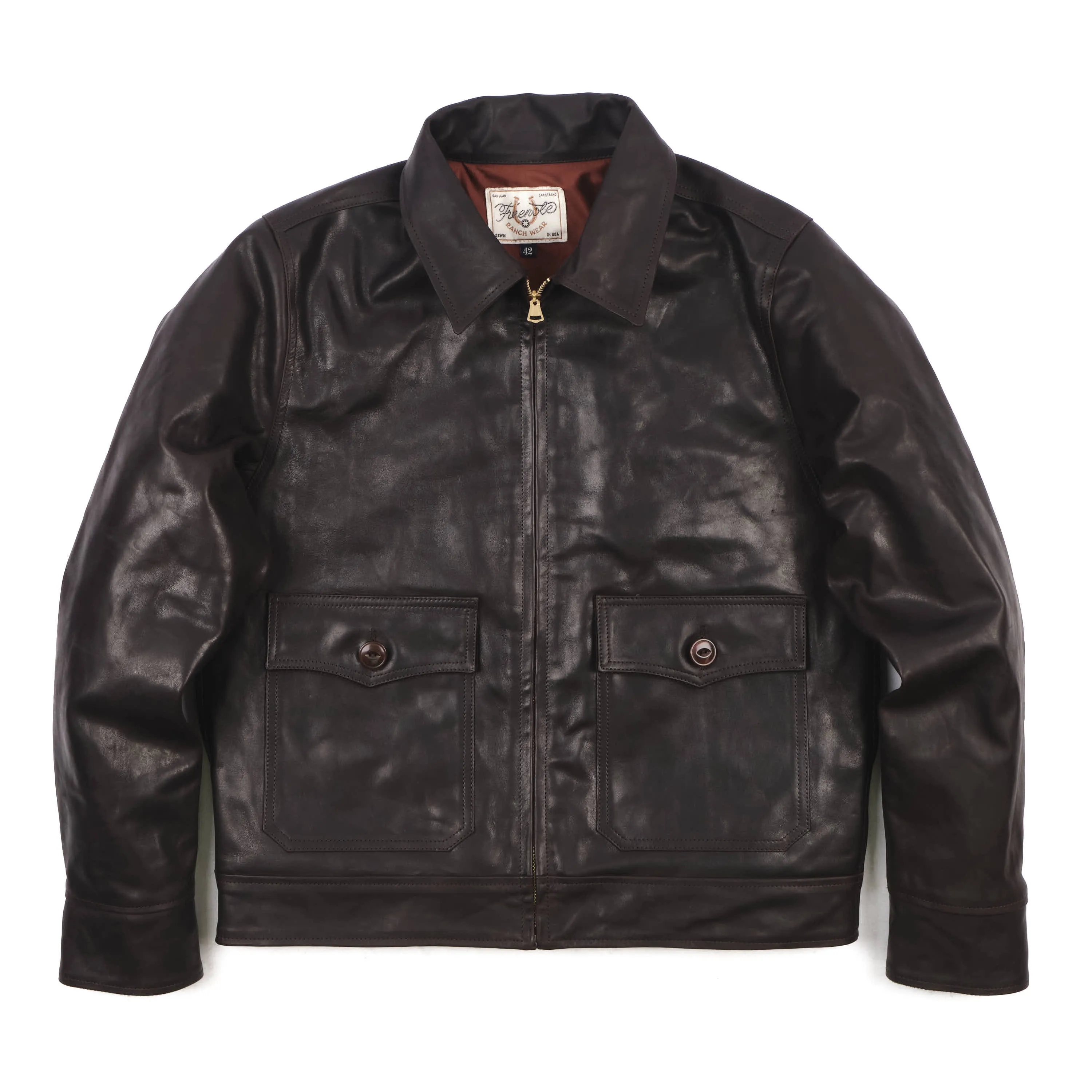 Alcorn Leather Seal Brown Horsehide sold by Freenote Cloth