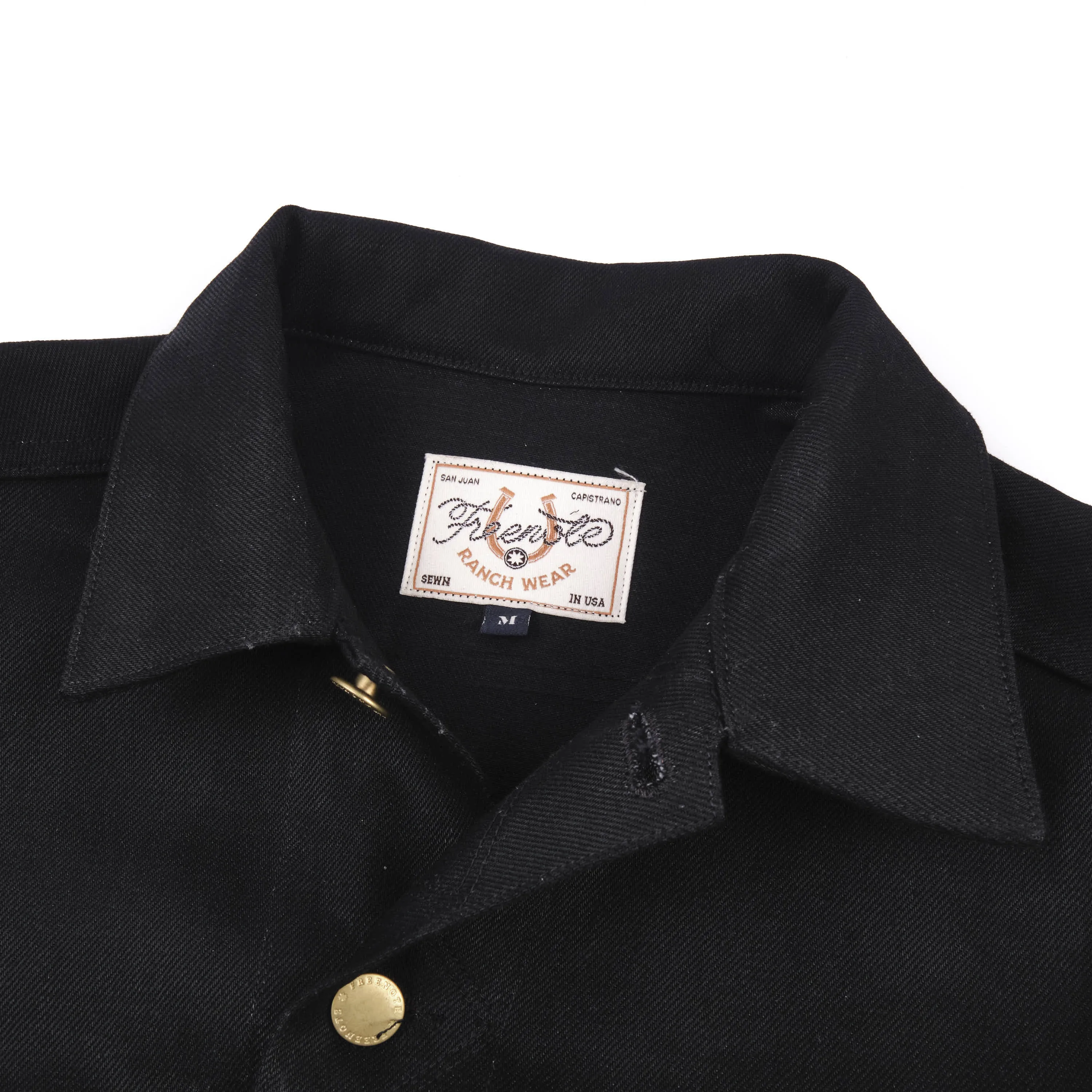 High Low 15.75 Ounce Black Denim Jacket sold by Freenote Cloth product image thumbnail 3