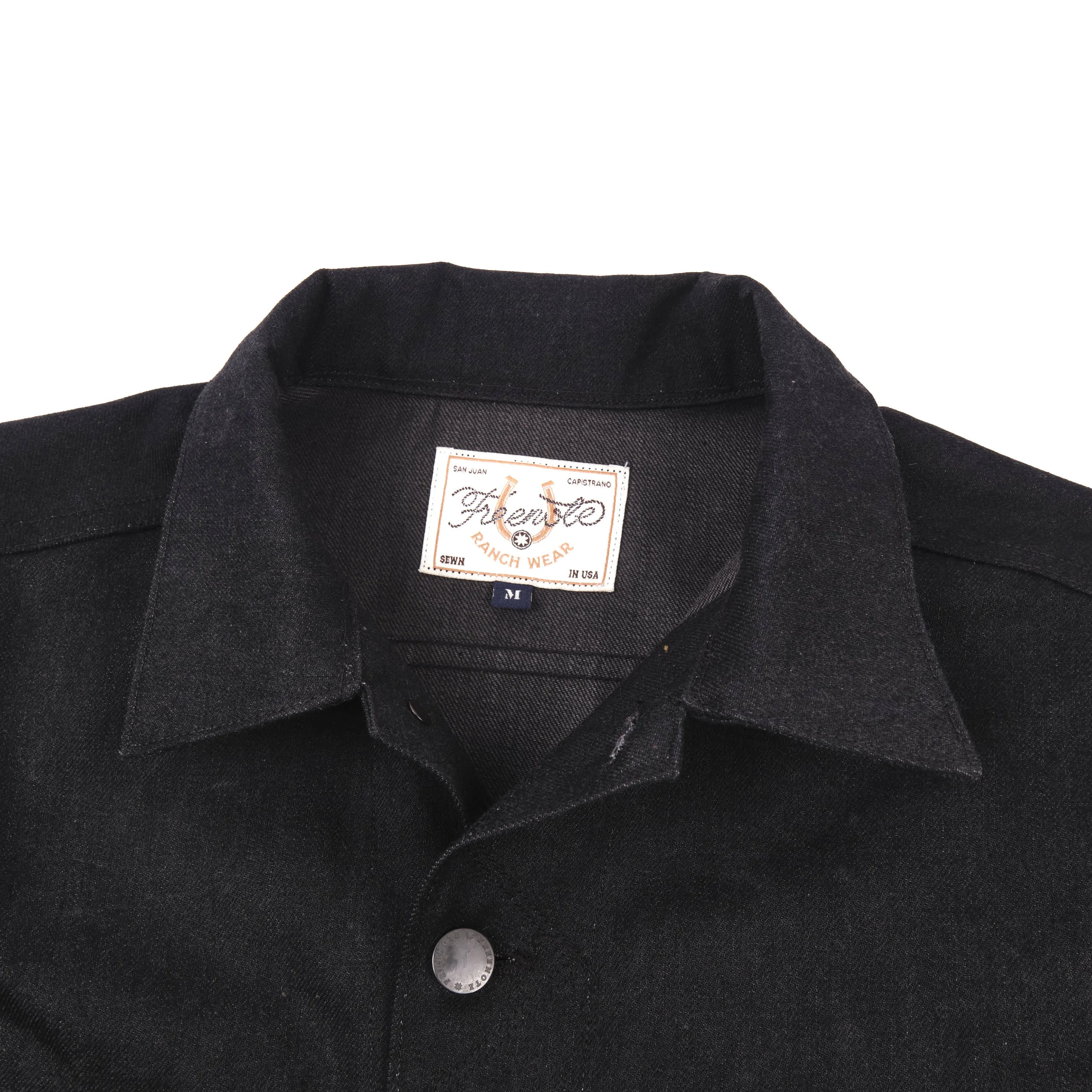 High Low 14.25 Ounce Black Grey Denim Jacket sold by Freenote Cloth product image thumbnail 2