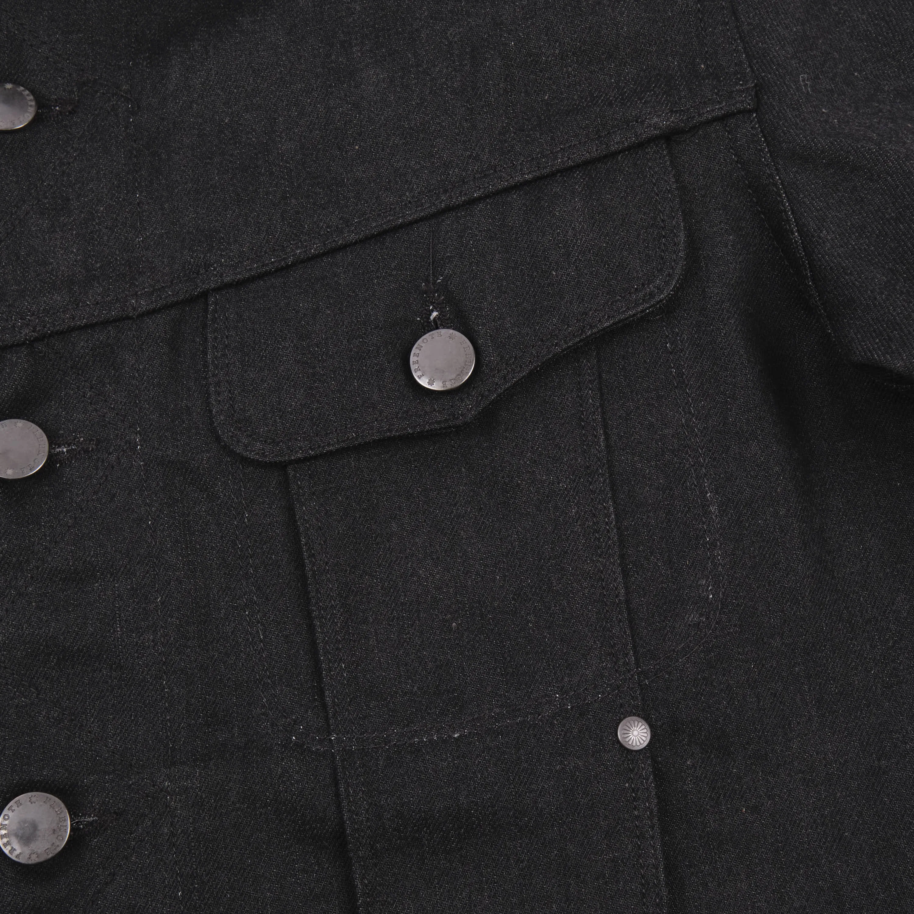 High Low 14.25 Ounce Black Grey Denim Jacket sold by Freenote Cloth product image thumbnail 3
