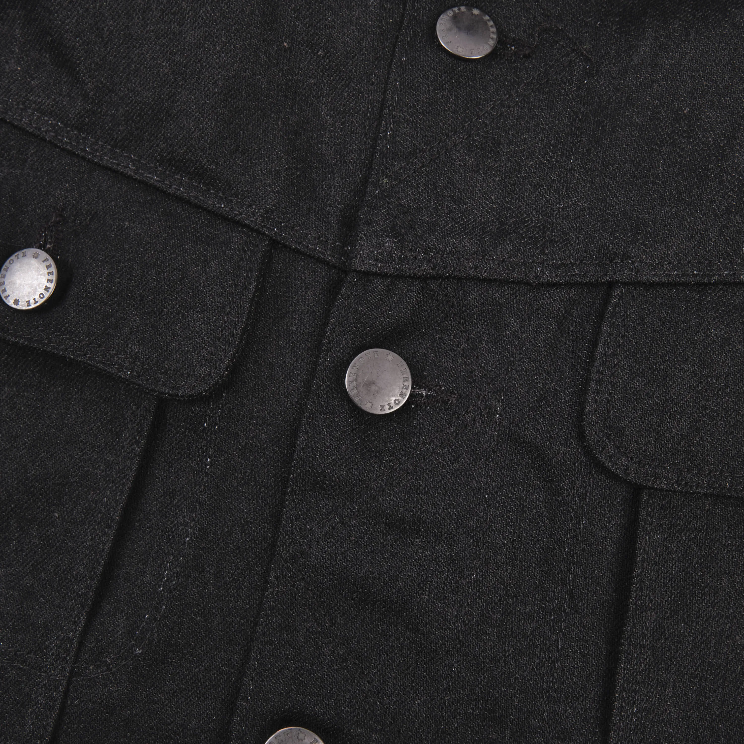 High Low 14.25 Ounce Black Grey Denim Jacket sold by Freenote Cloth product image thumbnail 4