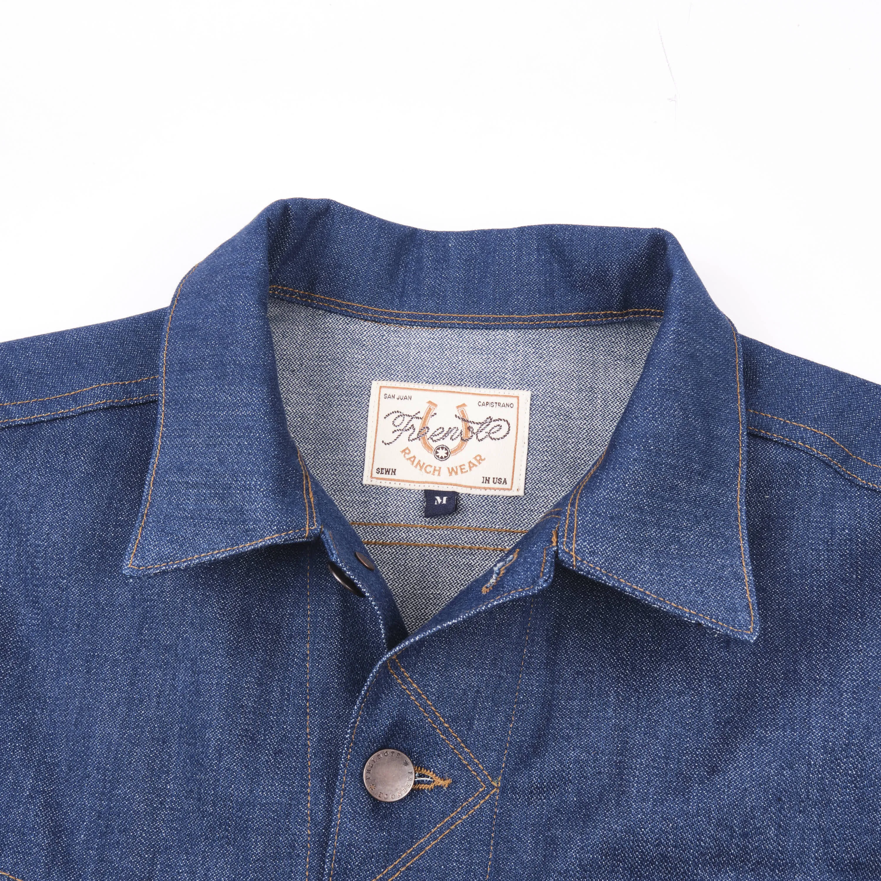 High Low 12 Ounce Vintage Blue Denim Jacket sold by Freenote Cloth product image thumbnail 2