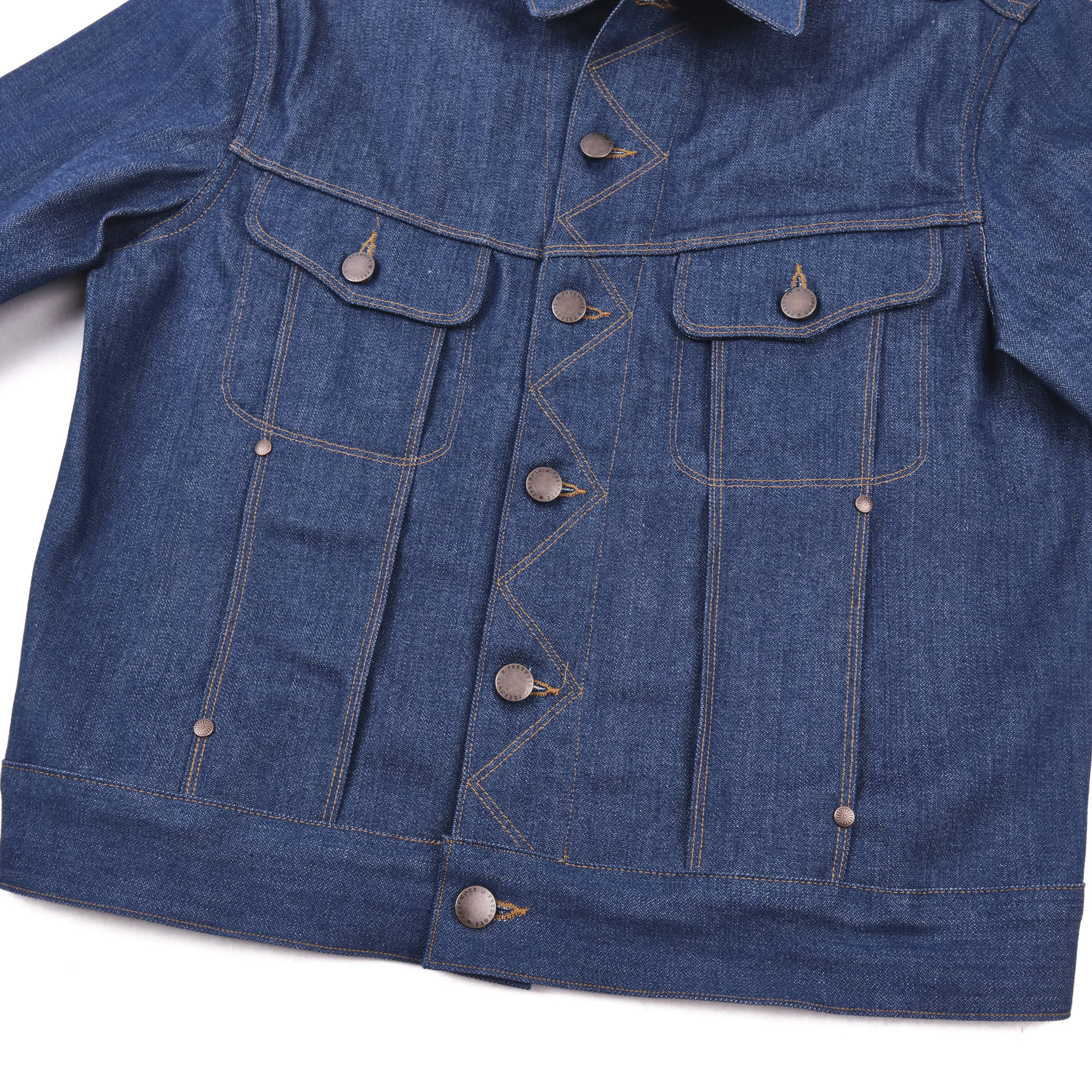 High Low 12 Ounce Vintage Blue Denim Jacket sold by Freenote Cloth product image thumbnail 3
