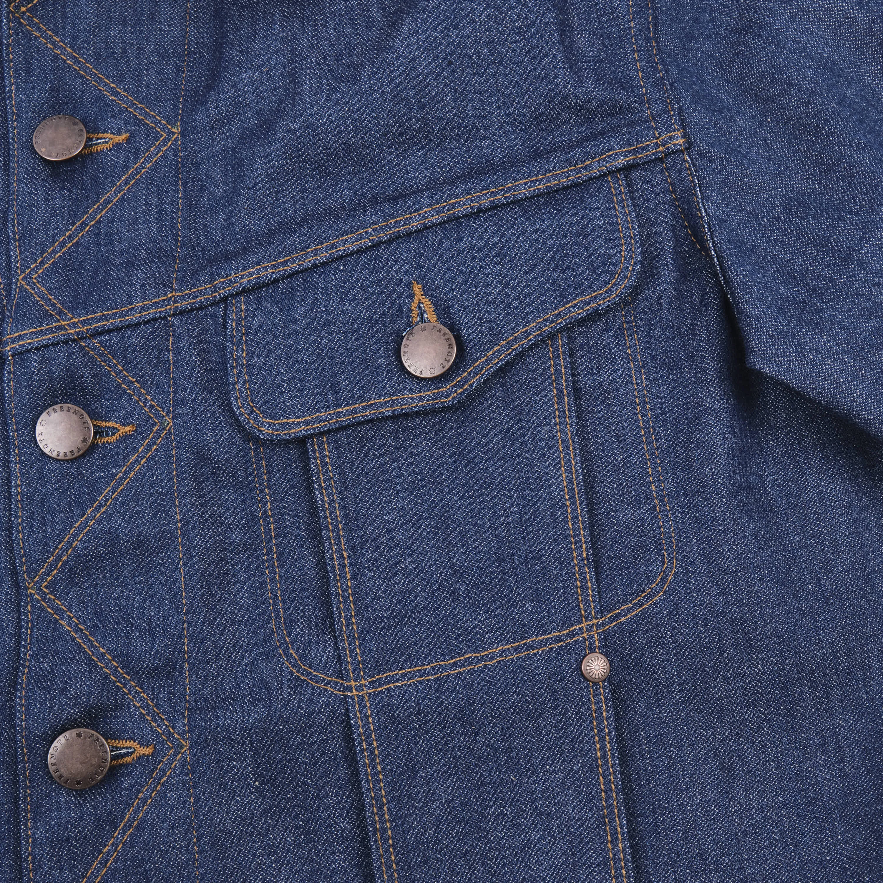 High Low 12 Ounce Vintage Blue Denim Jacket sold by Freenote Cloth product image thumbnail 4