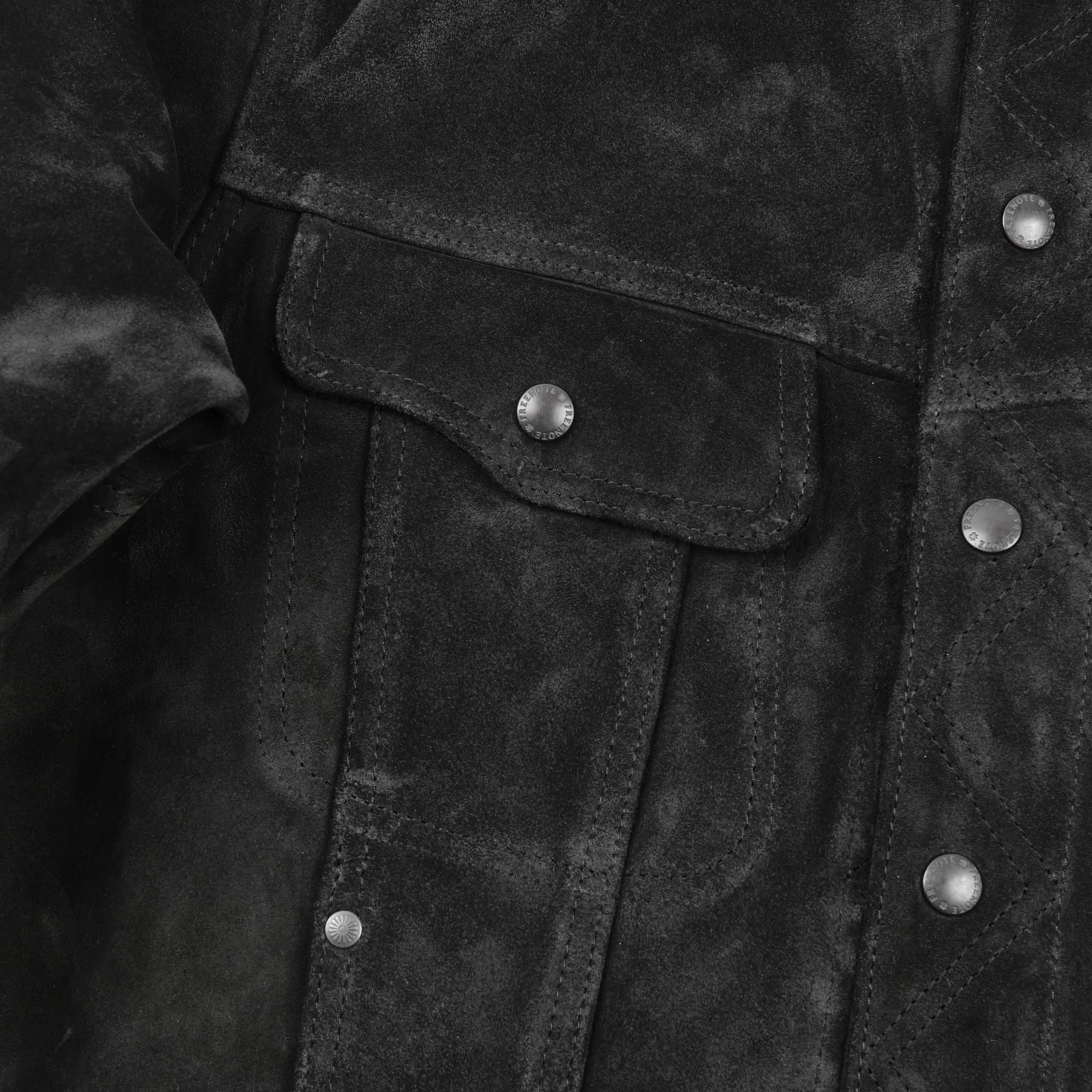 High Low 1.4mm Black Suede Jacket sold by Freenote Cloth product image thumbnail 4