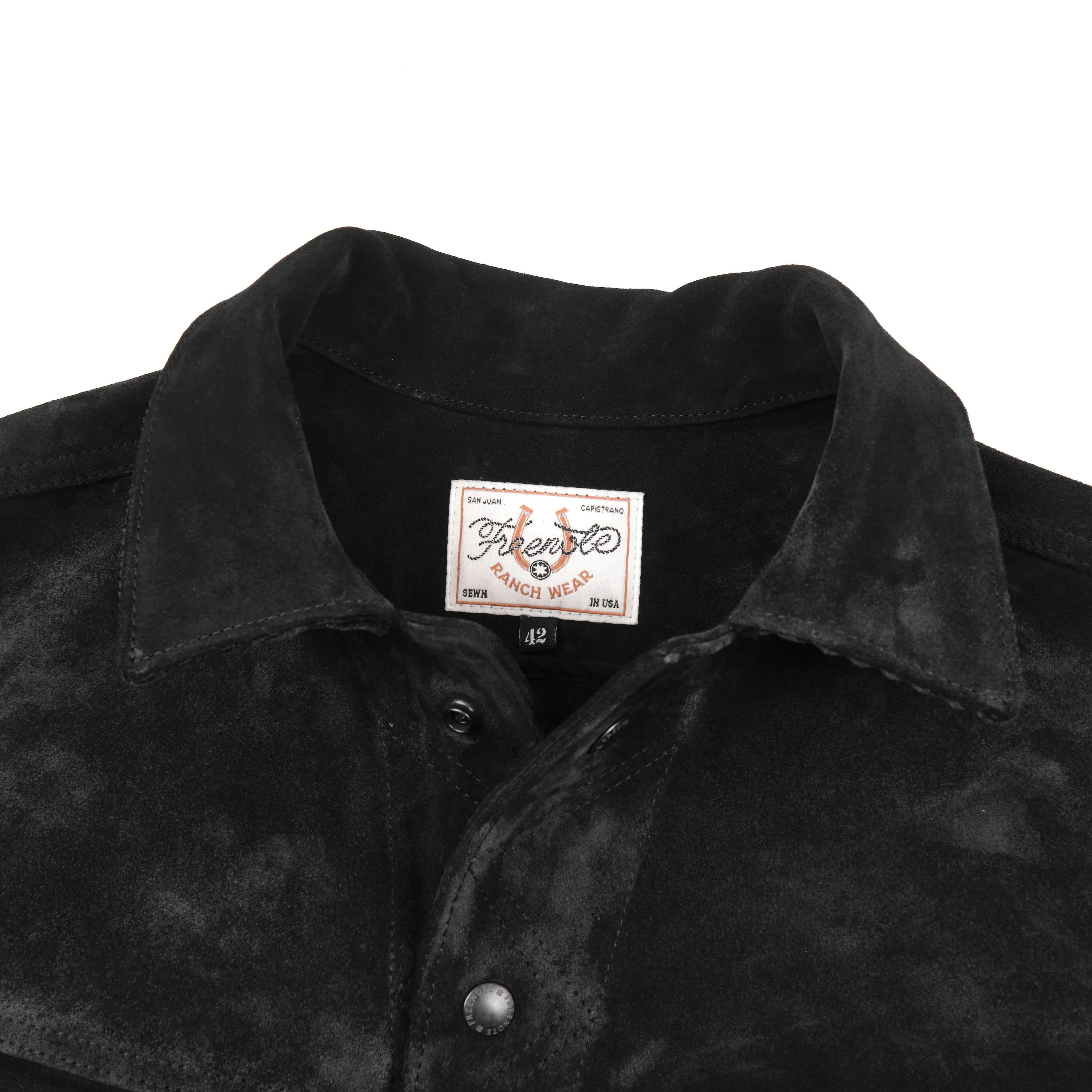 High Low 1.4mm Black Suede Jacket sold by Freenote Cloth product image thumbnail 2