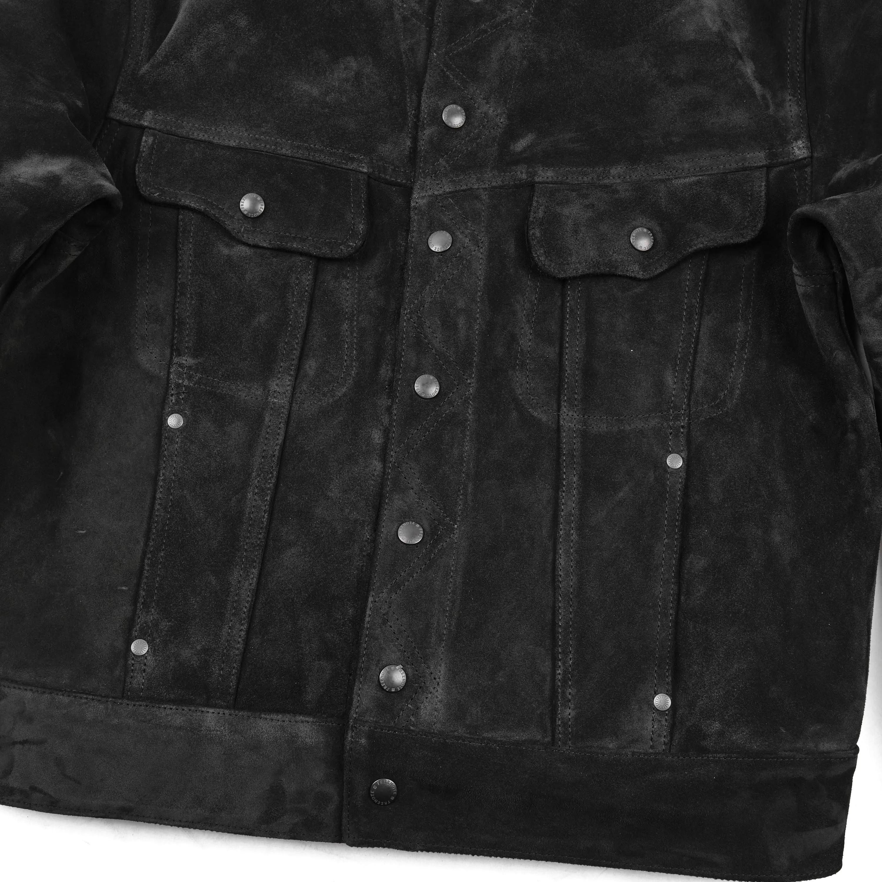High Low 1.4mm Black Suede Jacket sold by Freenote Cloth product image thumbnail 3