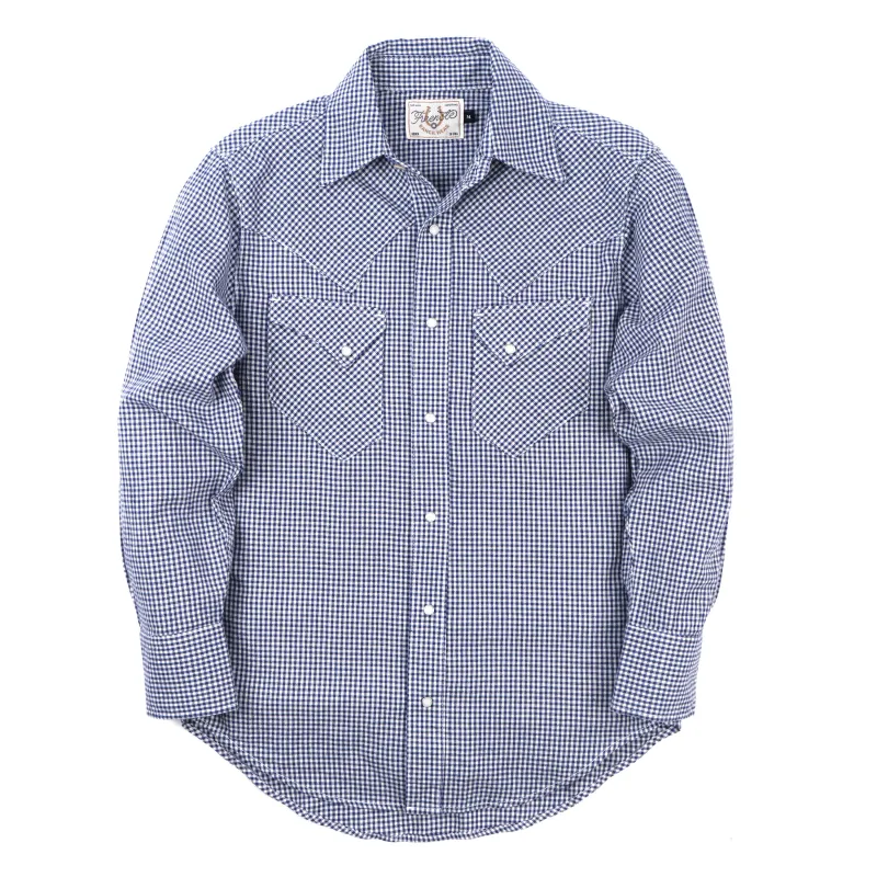 Northfork Blue Gingham made by Freenote Cloth