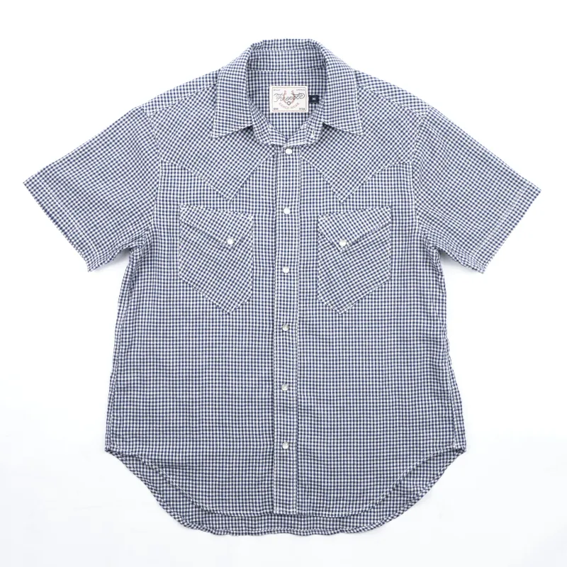Northfork SS 6 Ounce Blue Gingham made by Freenote Cloth