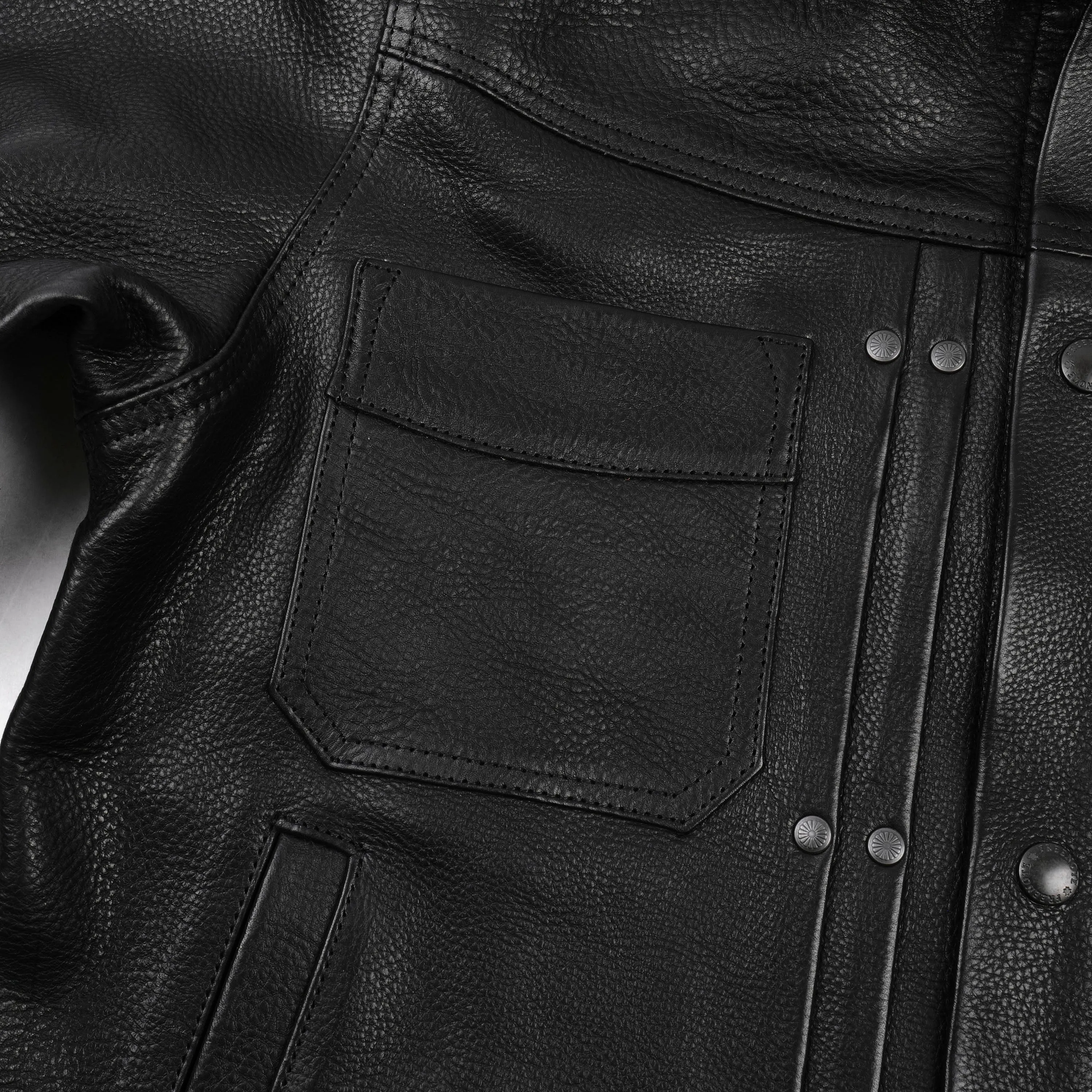 Riders Jacket Black Steerhide sold by Freenote Cloth product image thumbnail 3
