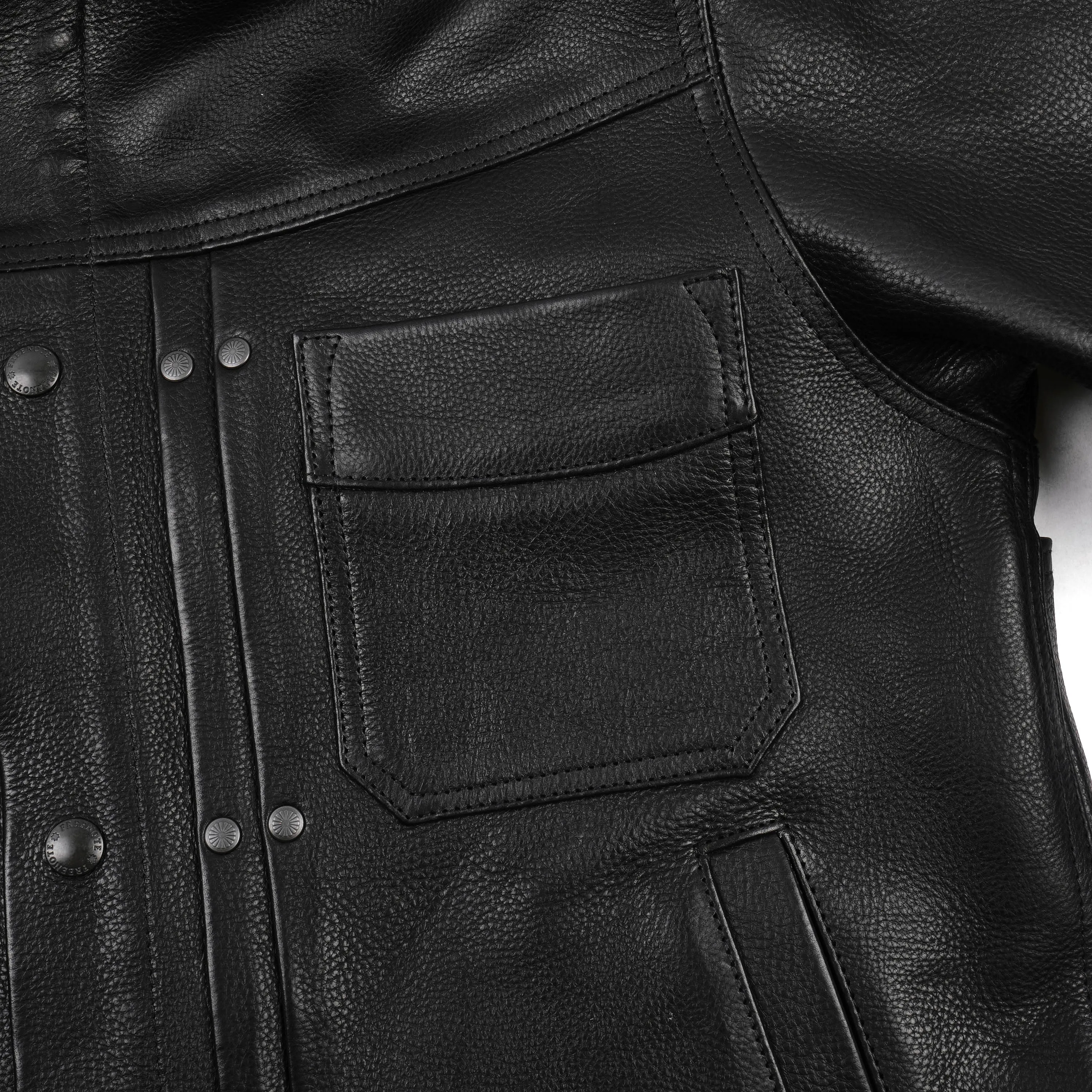 Riders Jacket Black Steerhide sold by Freenote Cloth product image thumbnail 4