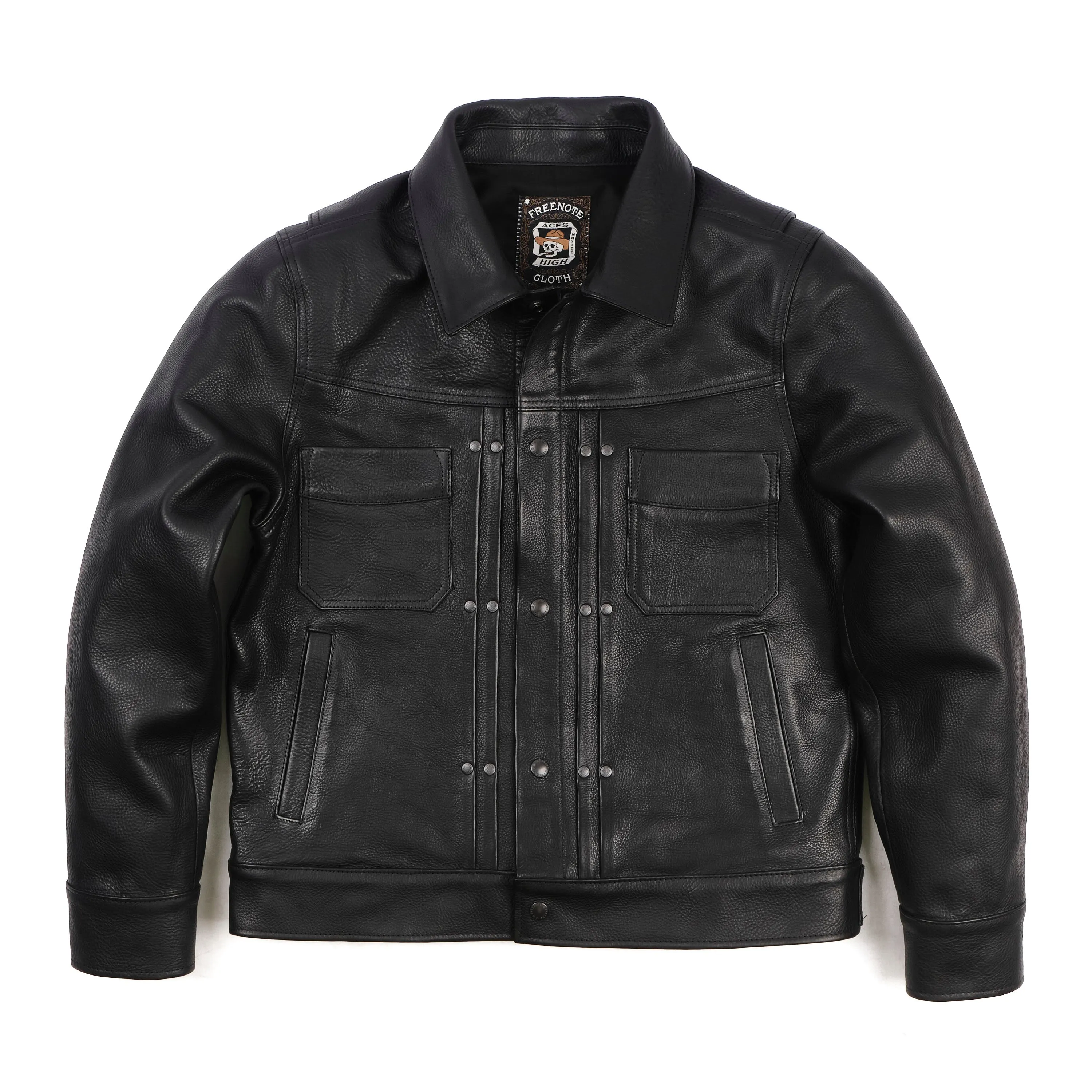 Riders Jacket Black Steerhide sold by Freenote Cloth