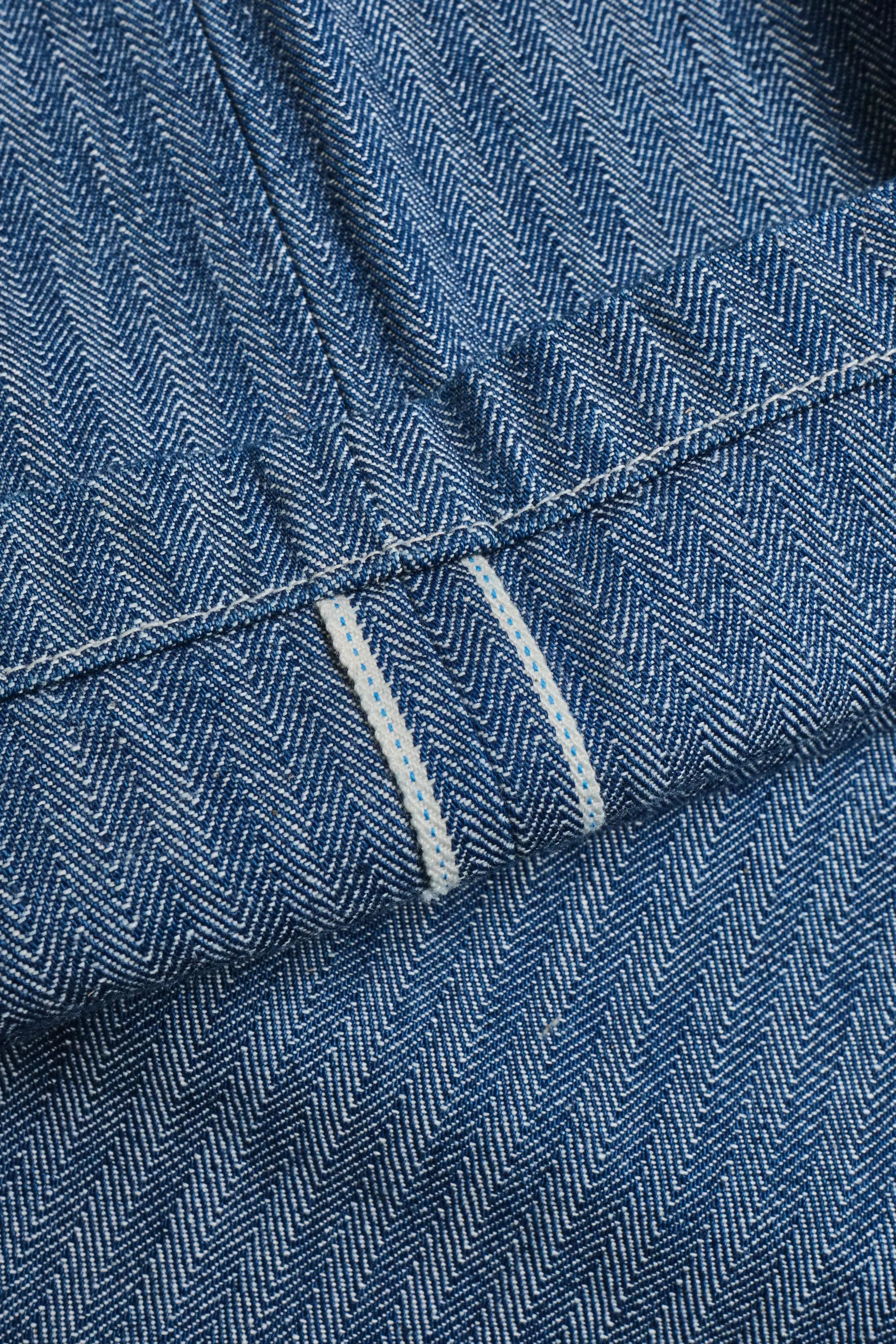Ortega Pant 13 Ounce Blue Herringbone sold by Freenote Cloth product image thumbnail 2