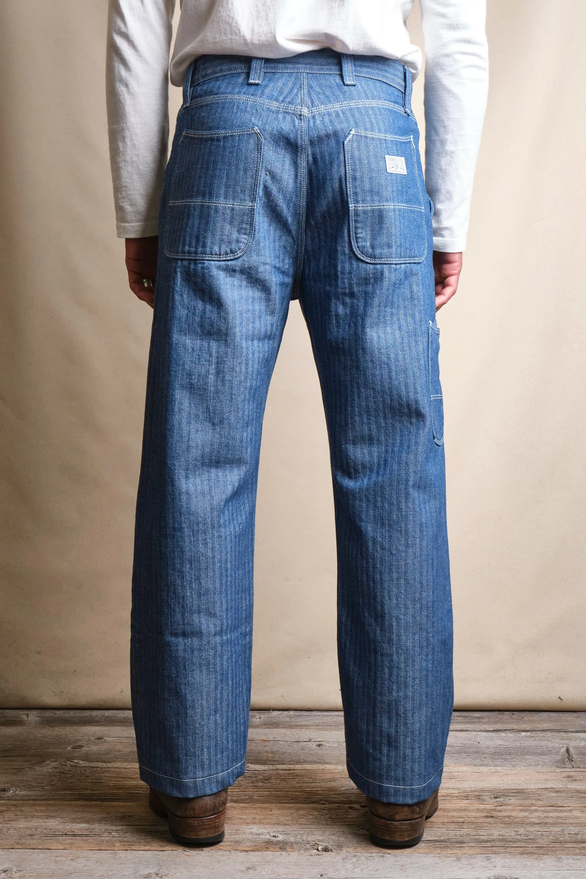 Ortega Pant 13 Ounce Blue Herringbone sold by Freenote Cloth product image thumbnail 5
