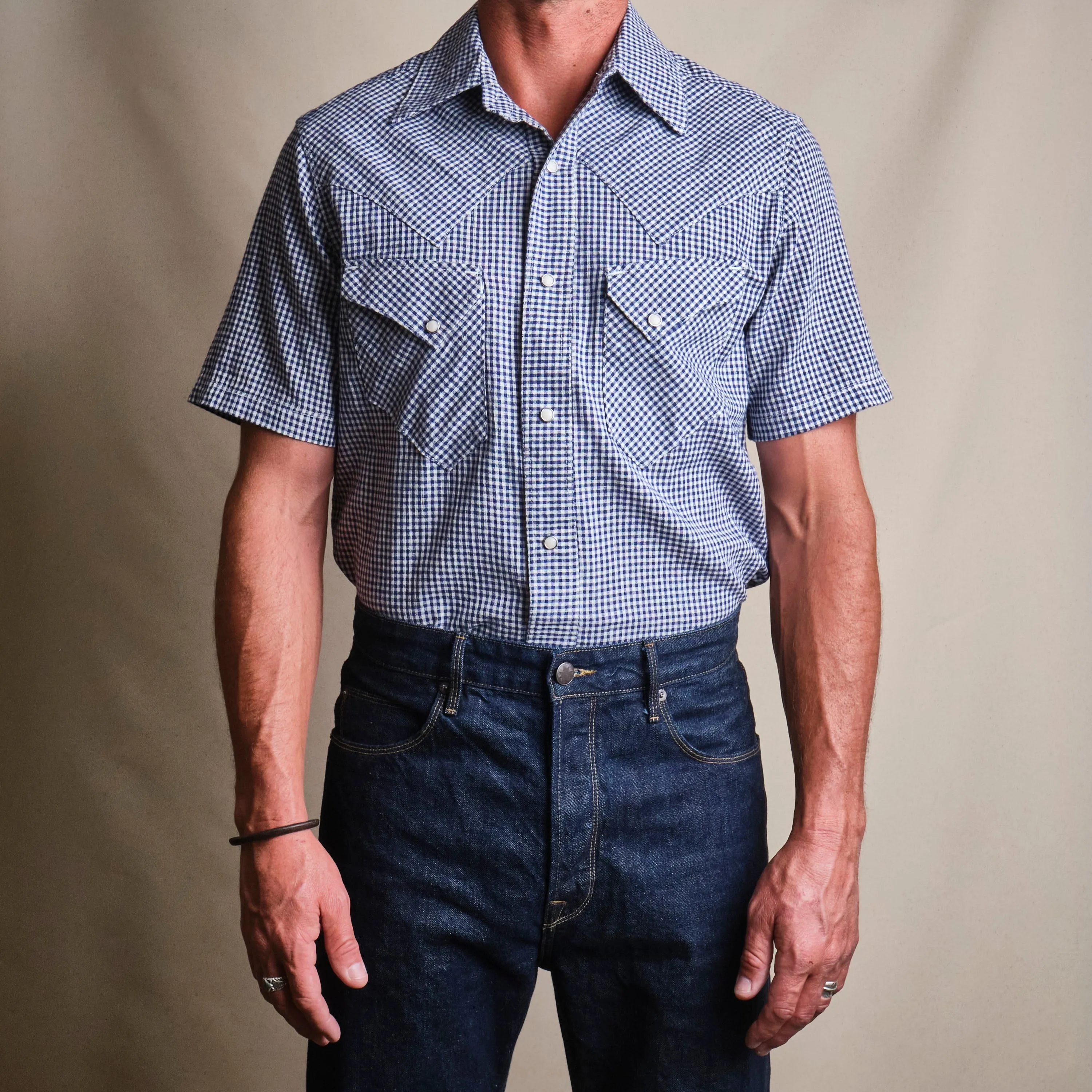 Northfork SS Blue Gingham sold by Freenote Cloth product image thumbnail 2