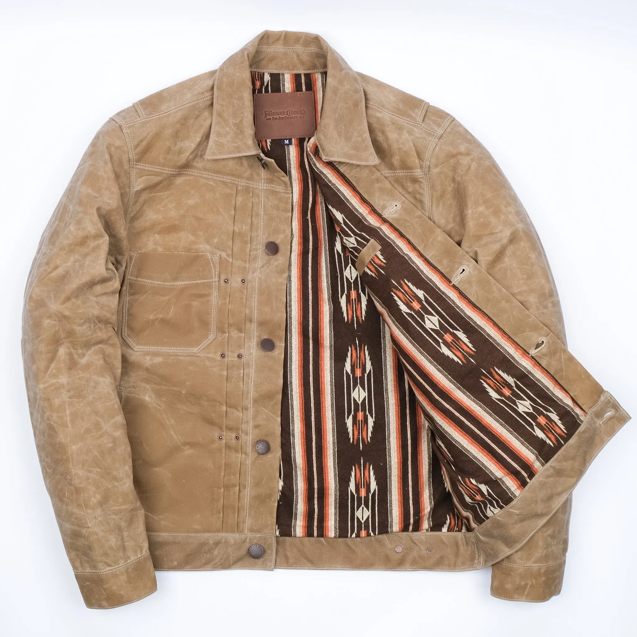 Riders Jacket Waxed Canvas <span>Tumbleweed Brown Interior</span> sold by Freenote Cloth product image thumbnail 3