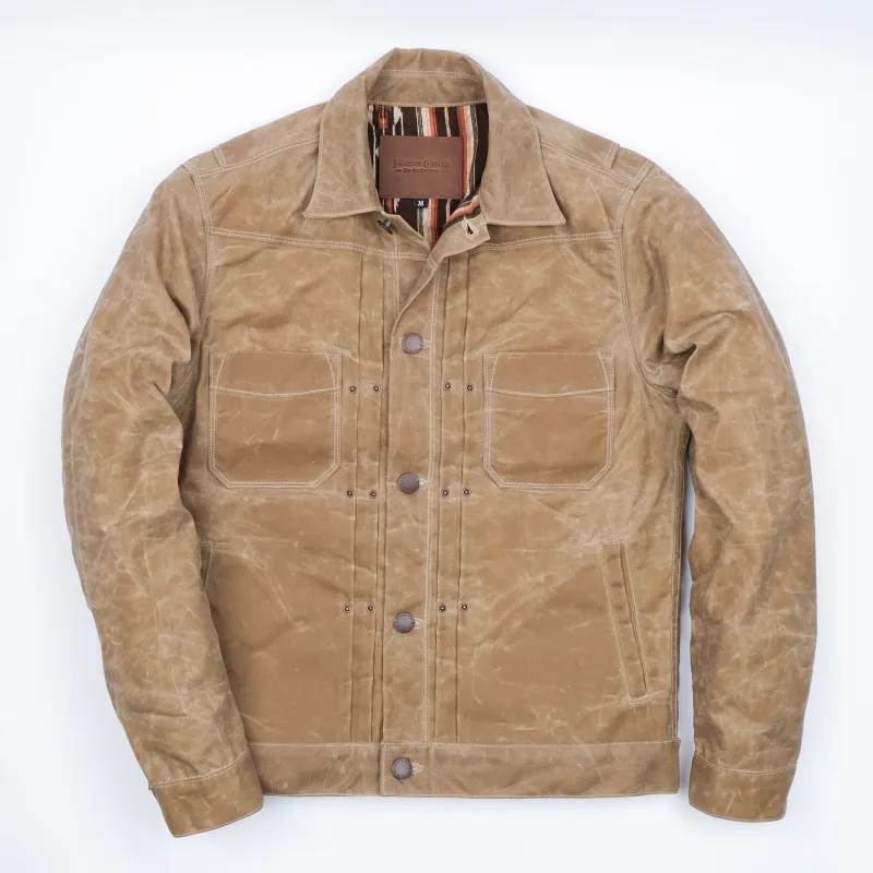 Riders Jacket Waxed Canvas <span>Tumbleweed Brown Interior</span> made by Freenote Cloth