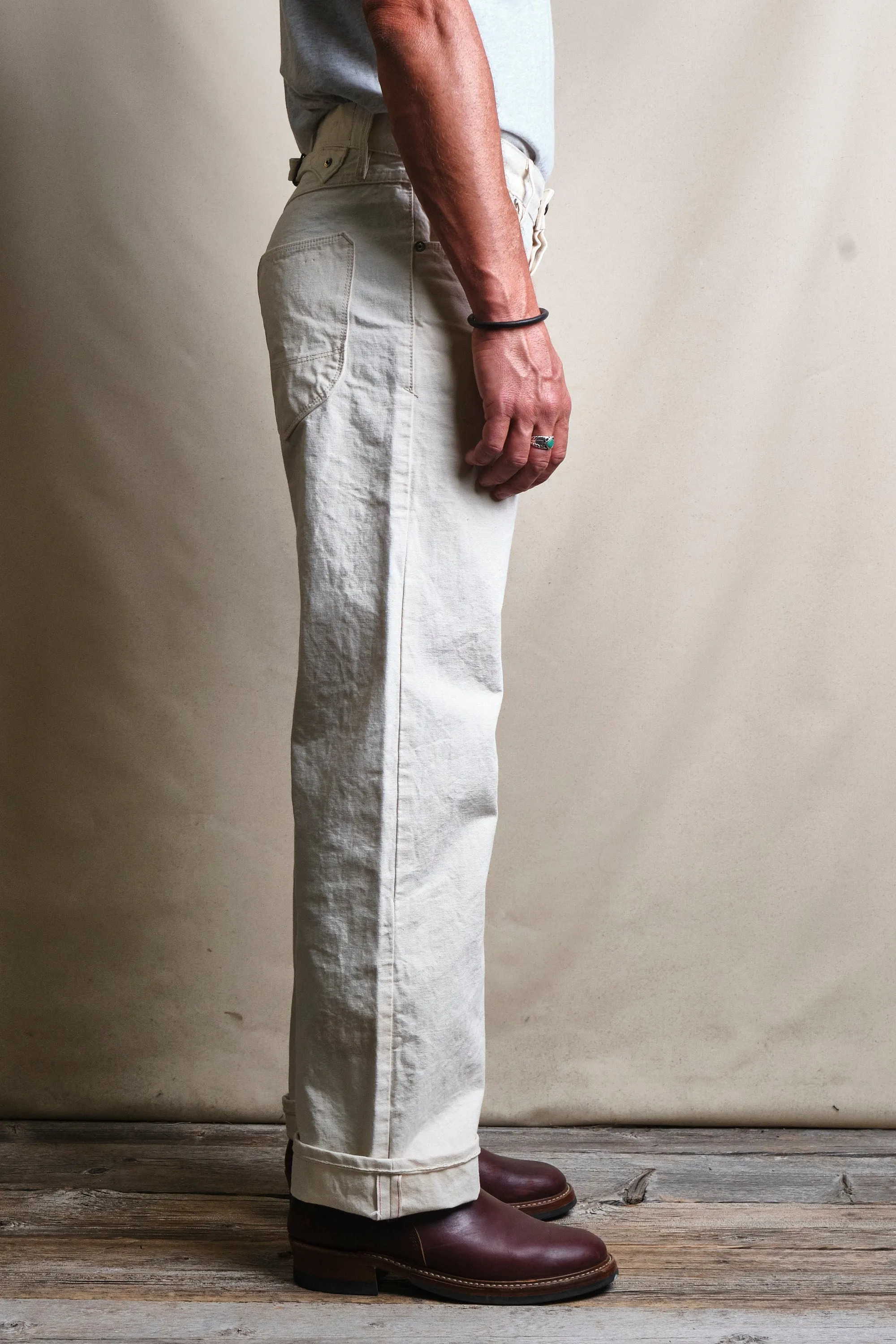 Modesto Buckleback 11 Ounce Natural Rinsed Canvas sold by Freenote Cloth product image thumbnail 4