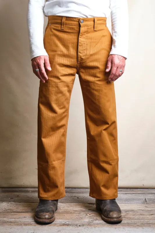 Ortega Pant 13 Ounce Rust Herringbone made by Freenote Cloth