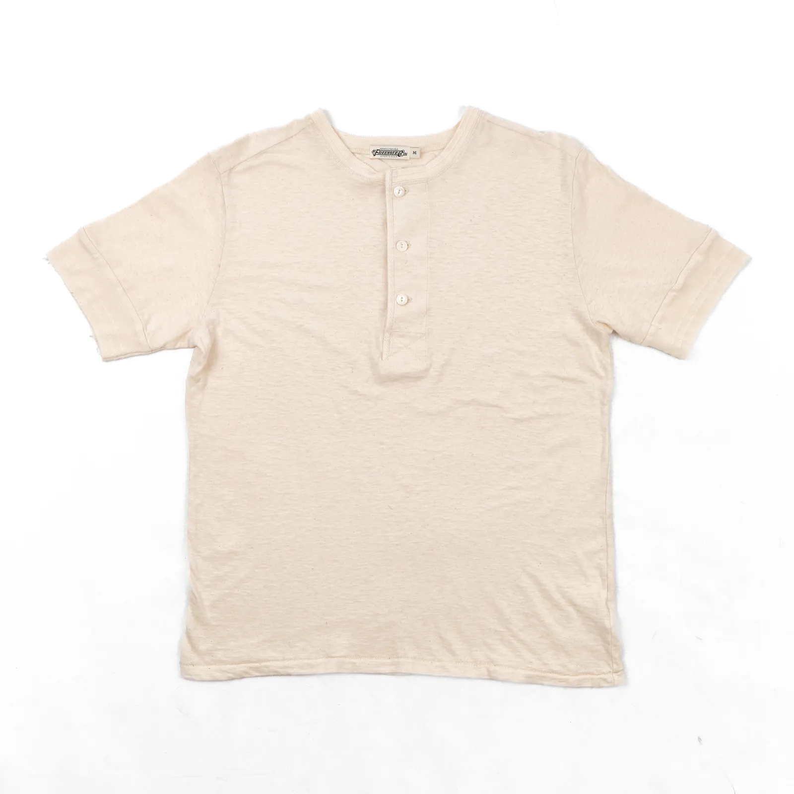 Fairmont Natural S/S Henley sold by Freenote Cloth