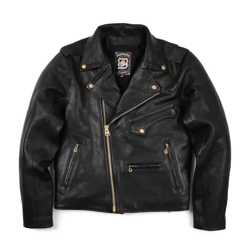 Mooch Moto Jacket Black Steerhide made by Freenote Cloth