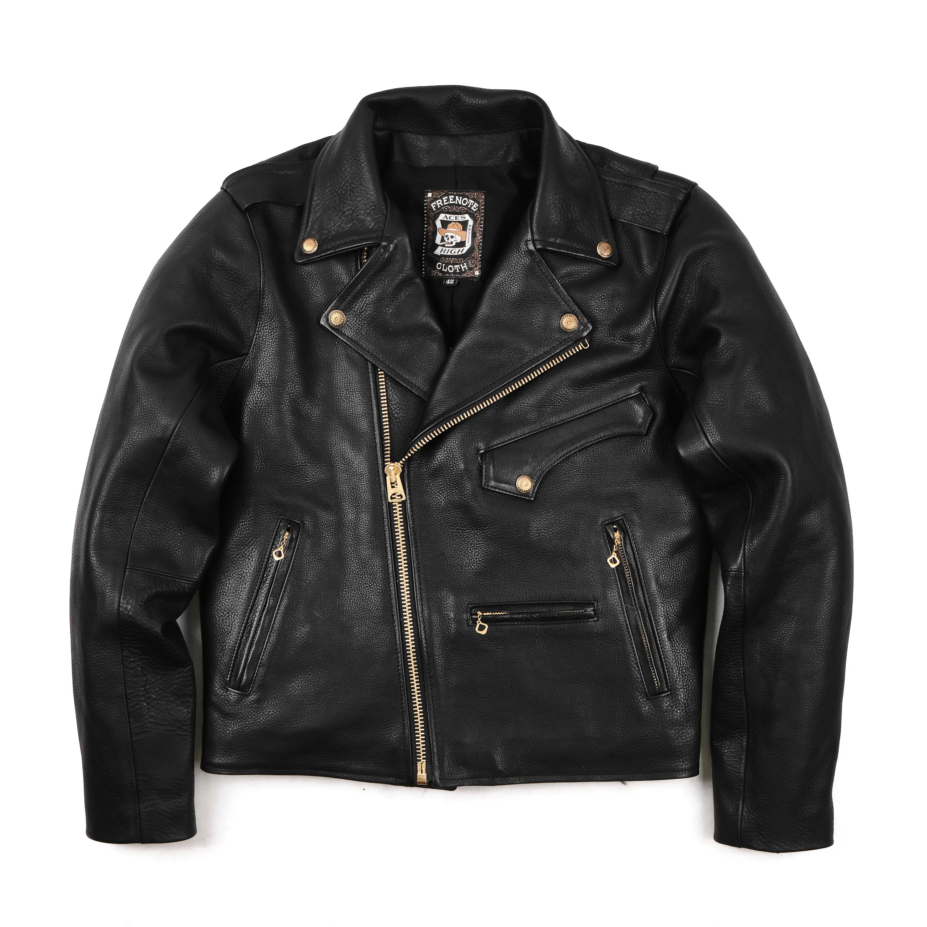Mooch Moto Jacket Black Steerhide sold by Freenote Cloth