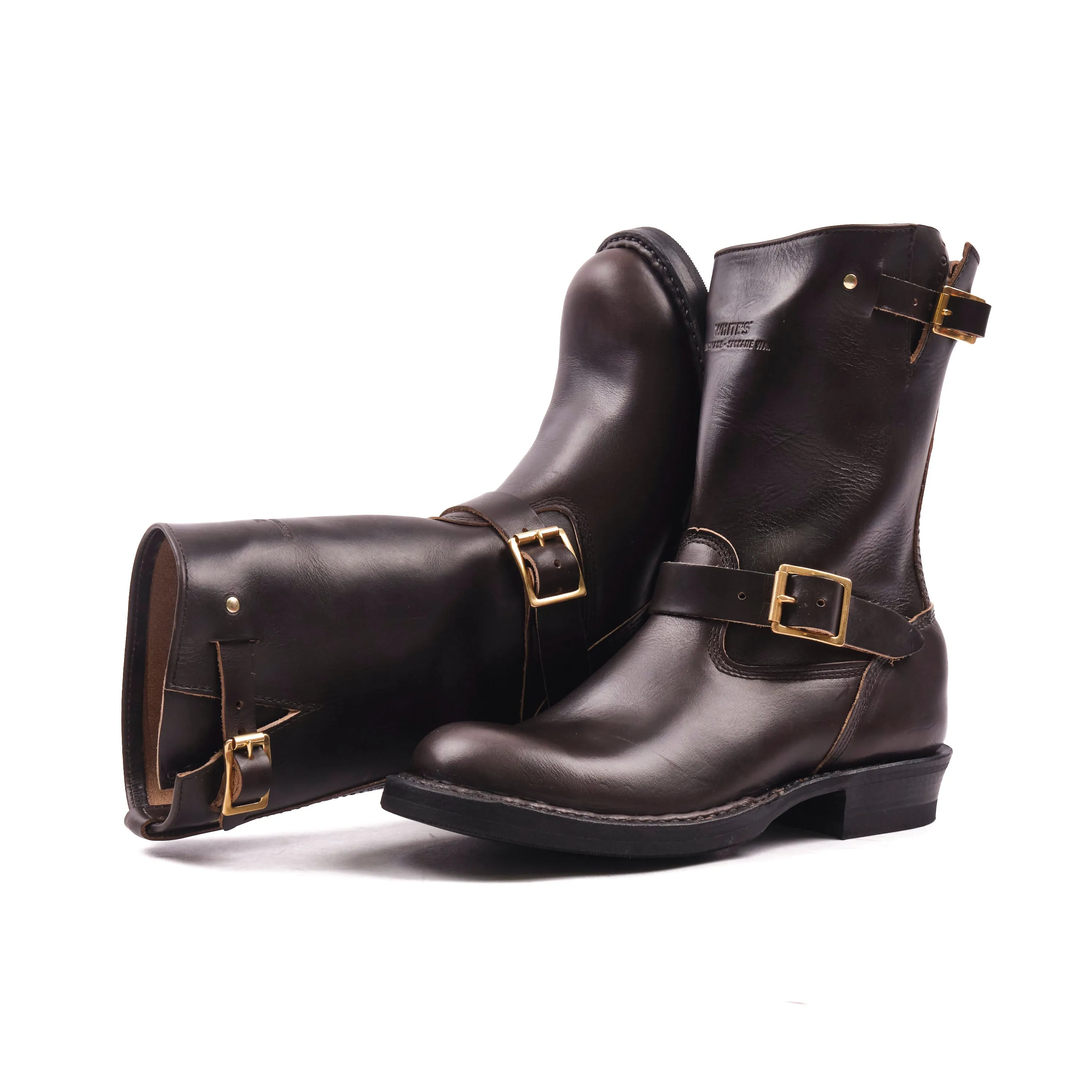 PREORDER - FREENOTE CLOTH X WHITE'S BOOTS - GRIZZLY ENGINEER - BLACK BROWN CXL sold by Freenote Cloth product image thumbnail 2