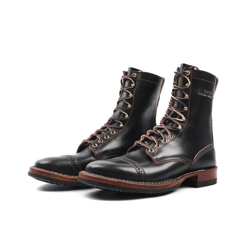 PREORDER - FREENOTE CLOTH X WHITE'S BOOTS - PARATROOPER BOOT - 9338 LAST - HORWEEN BROWN WAXED FLESH made by White's boots