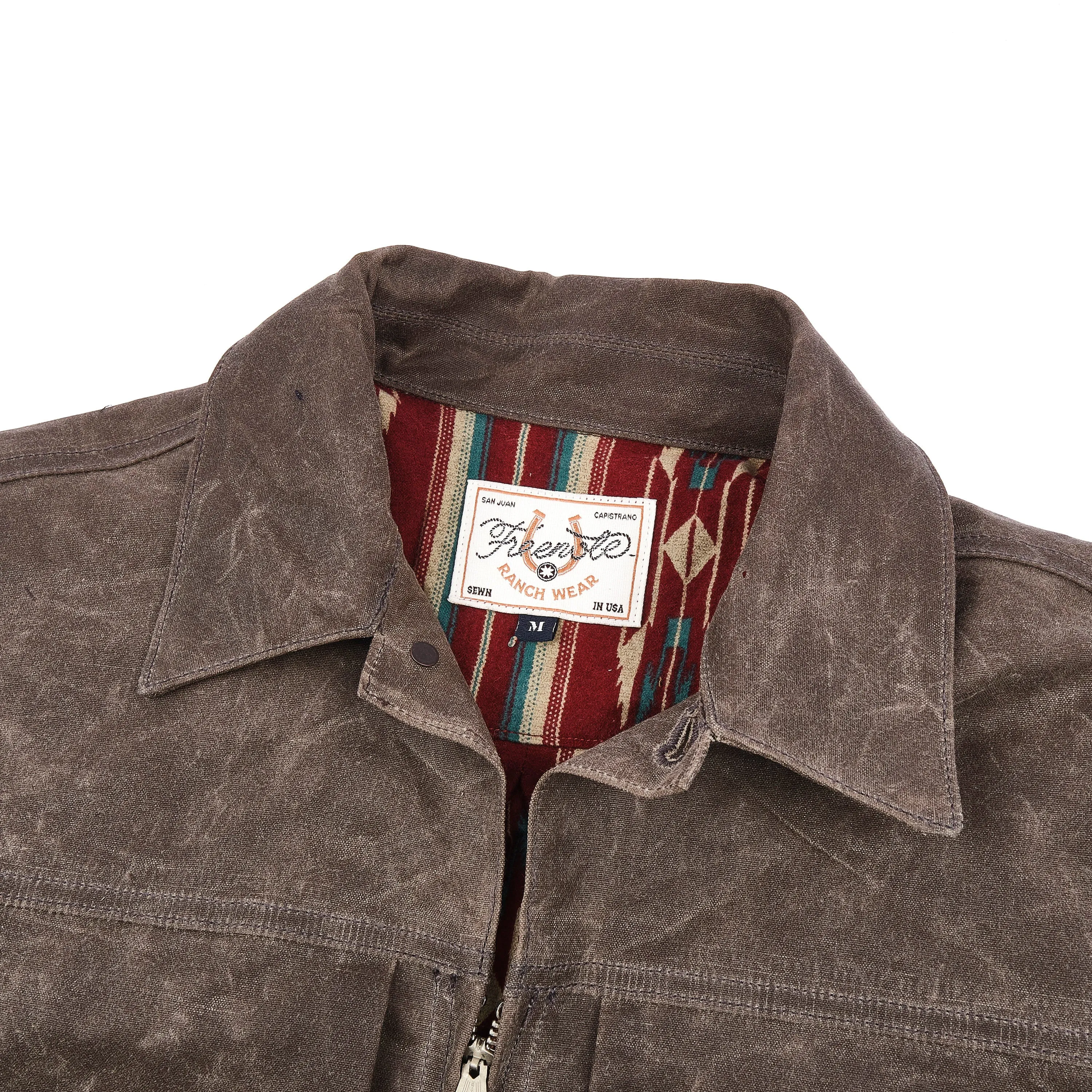 Faro Jacket 10 Ounce Oak Waxed Canvas sold by Freenote Cloth product image thumbnail 2