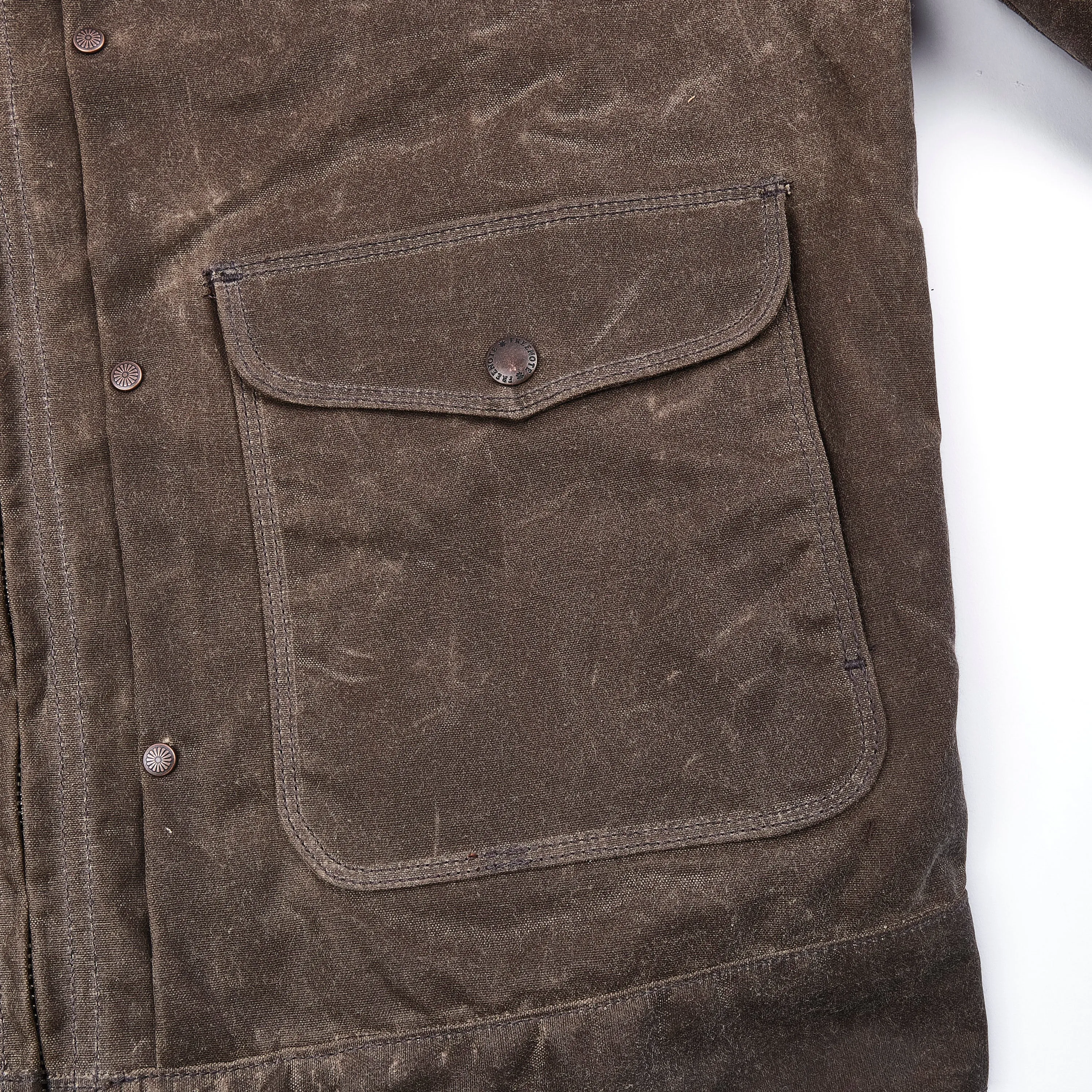 Faro Jacket 10 Ounce Oak Waxed Canvas sold by Freenote Cloth product image thumbnail 3