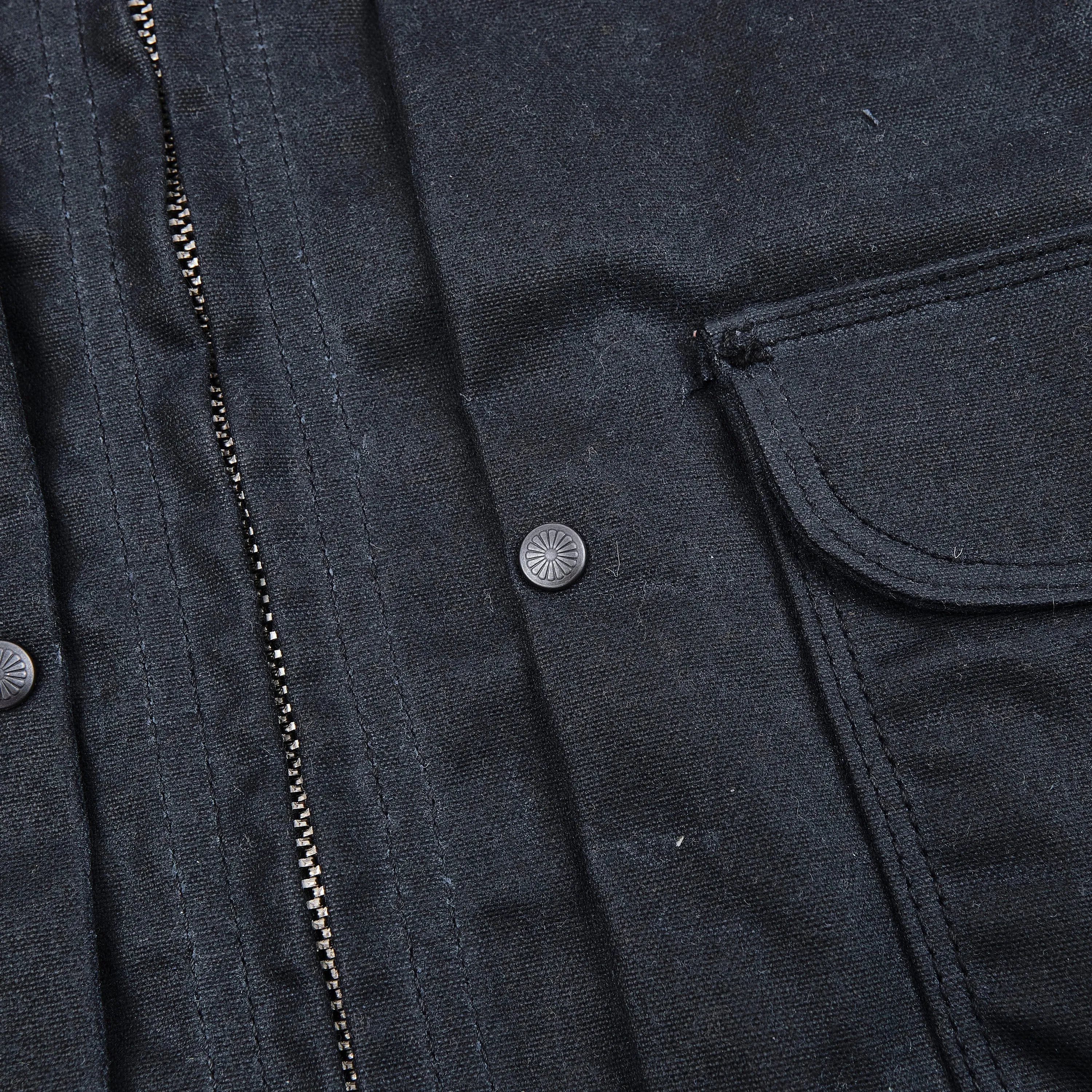 Faro Jacket 10 Ounce Black Waxed Canvas sold by Freenote Cloth product image thumbnail 5
