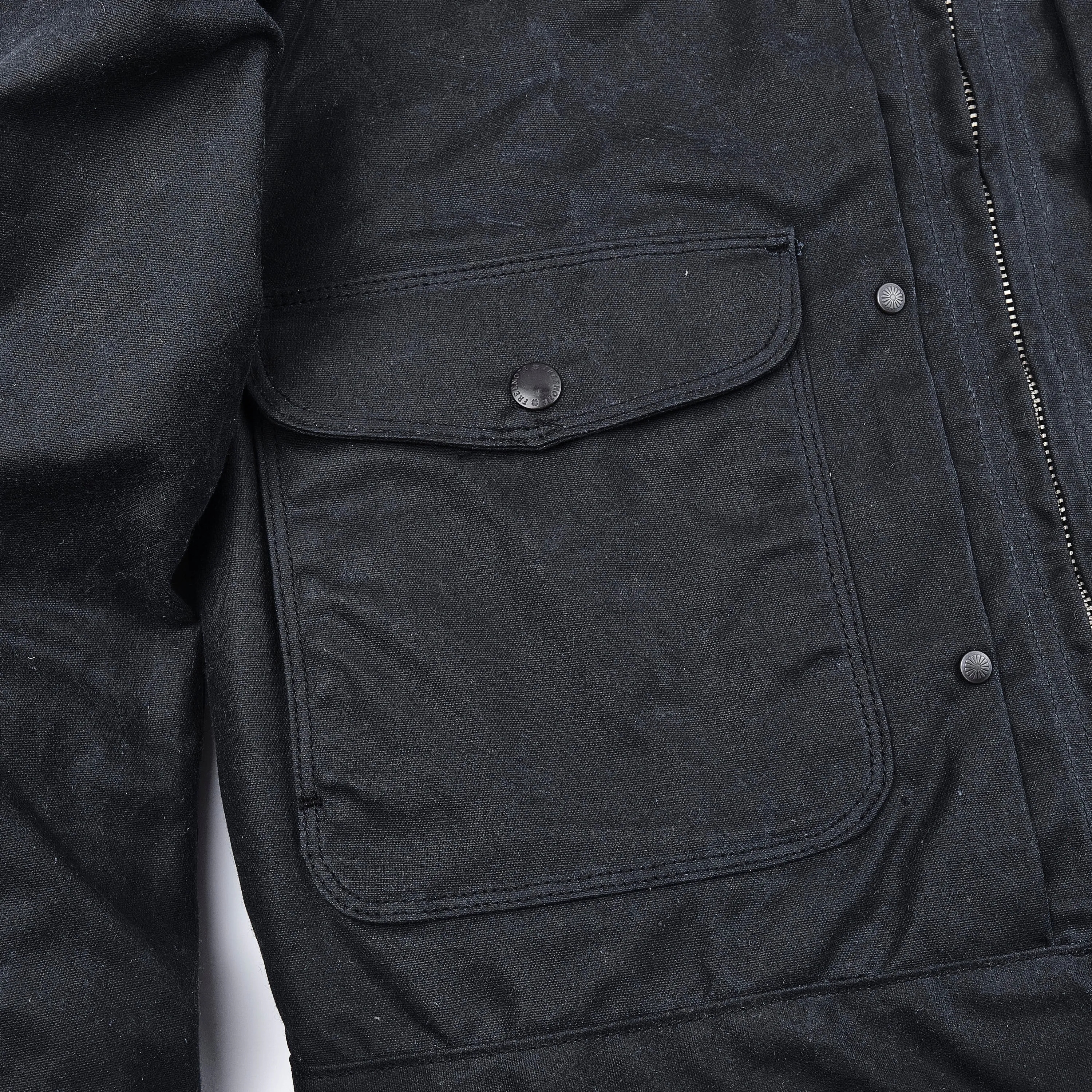 Faro Jacket 10 Ounce Black Waxed Canvas sold by Freenote Cloth product image thumbnail 3