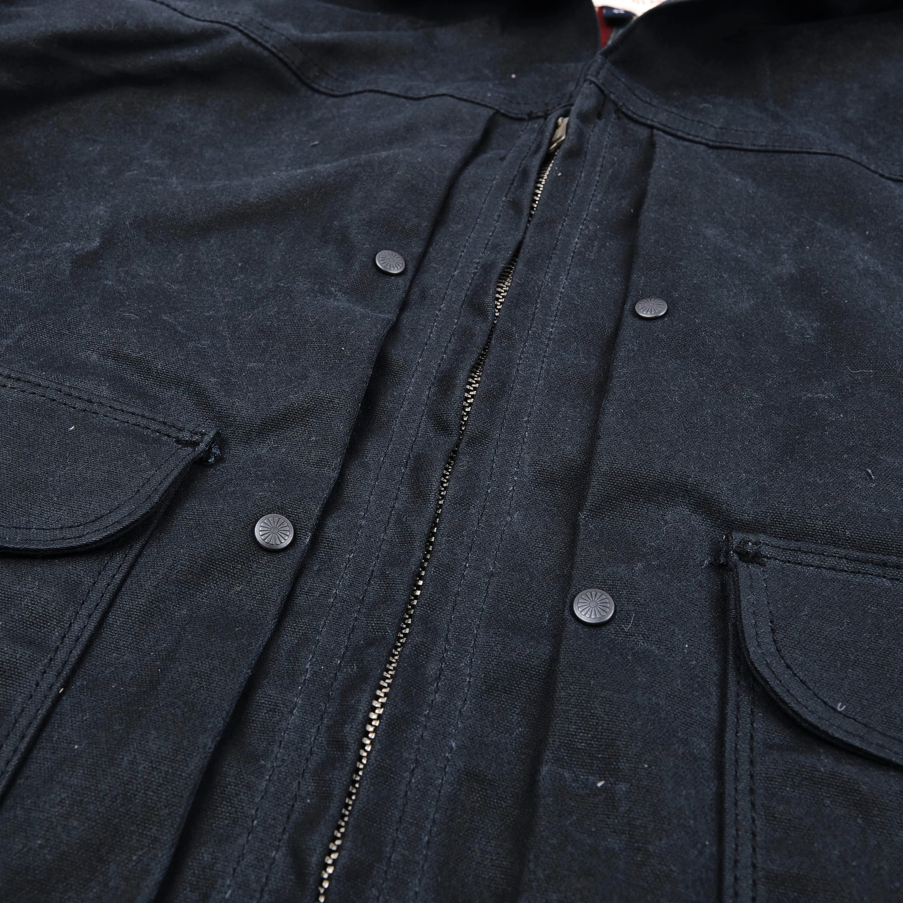 Faro Jacket 10 Ounce Black Waxed Canvas sold by Freenote Cloth product image thumbnail 4