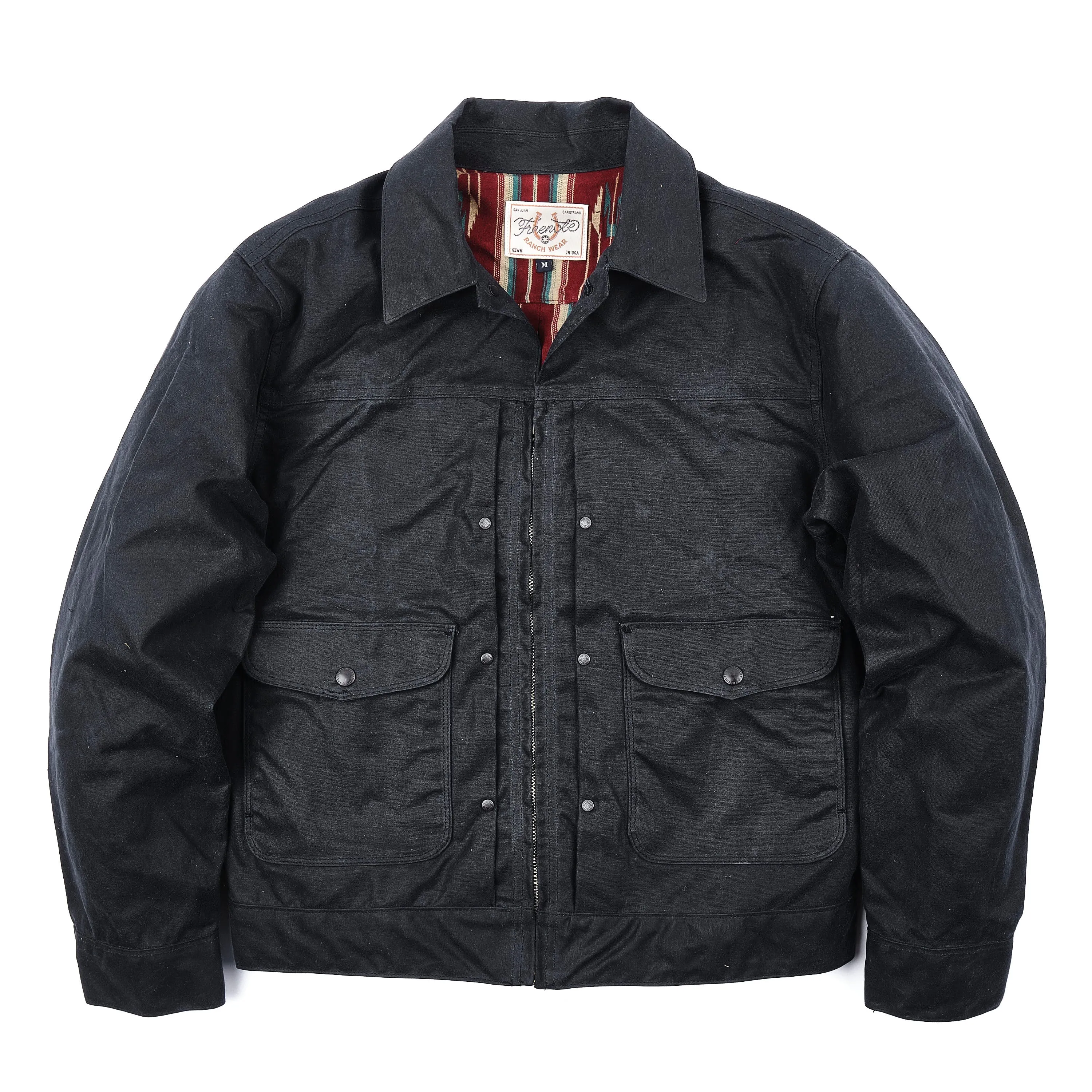 Faro Jacket 10 Ounce Black Waxed Canvas sold by Freenote Cloth