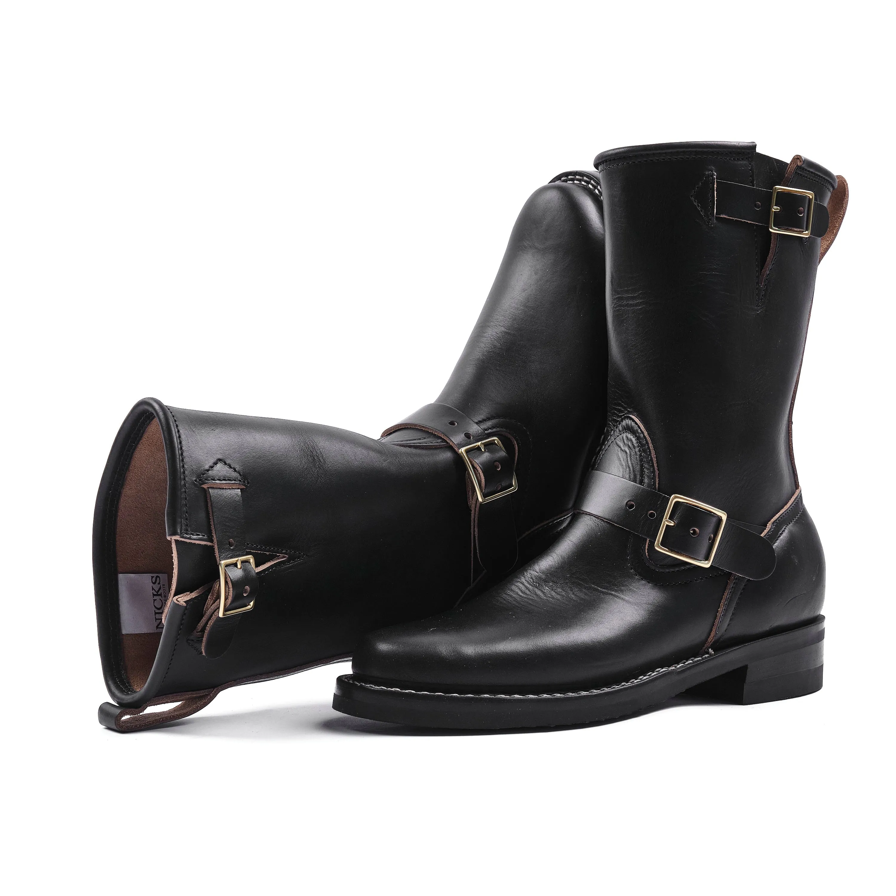 NICKS BOOTS - THE BRAKEMAN 1925 ENGINEER - HORWEEN BLACK CHROMEXCEL sold by Freenote Cloth product image thumbnail 2
