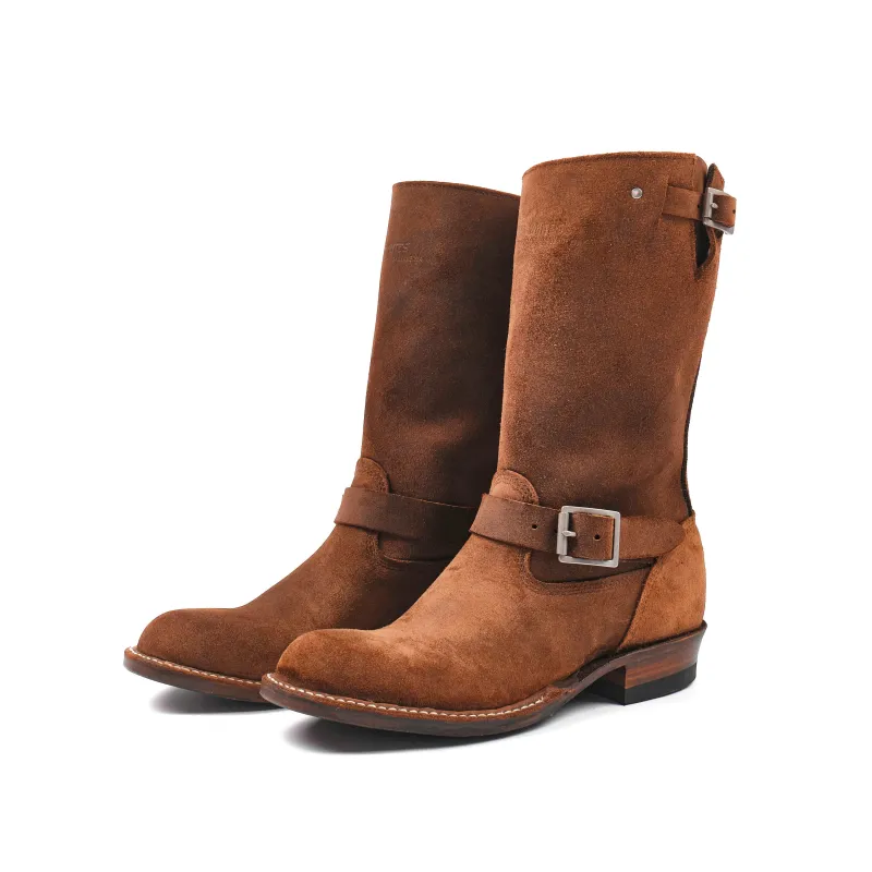 FREENOTE CLOTH X WHITE'S BOOTS - 1970 LAST ENGINEER - DISTRESSED ROUGHOUT made by White's boots