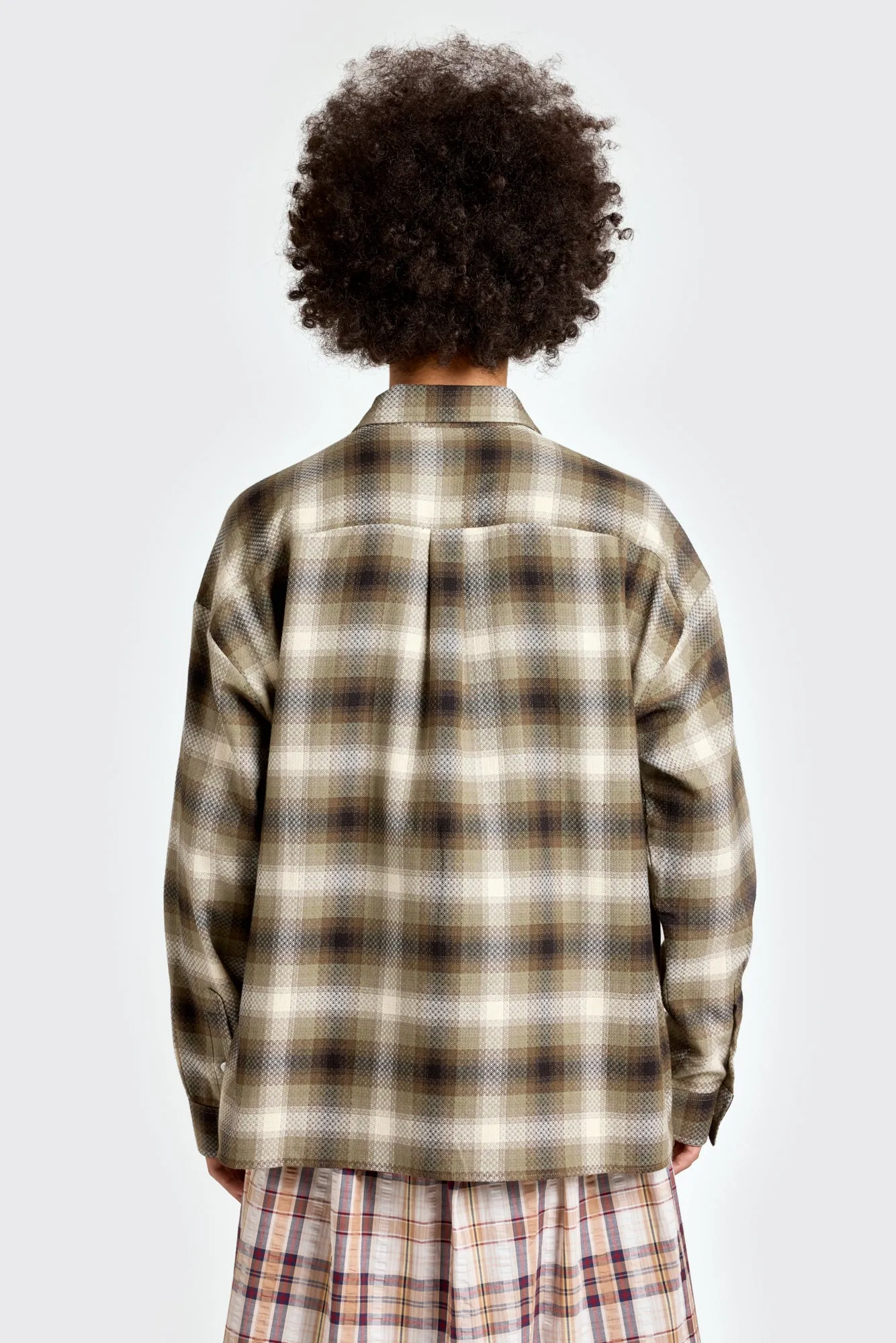 Olive Picnic Flannel Shirt sold by Sangiev product image thumbnail 5