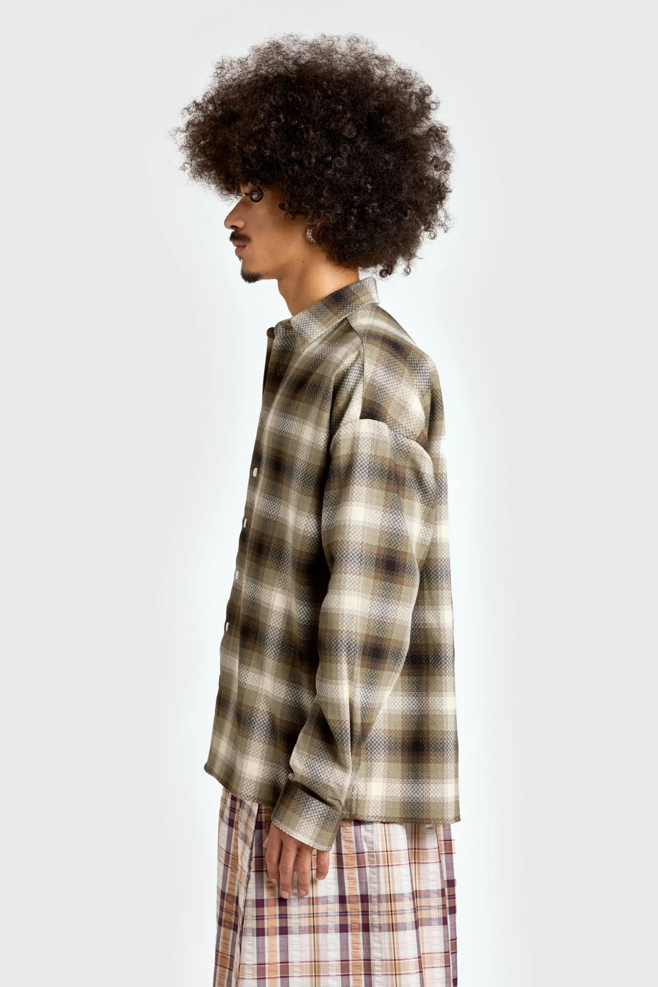 Olive Picnic Flannel Shirt sold by Sangiev product image thumbnail 4