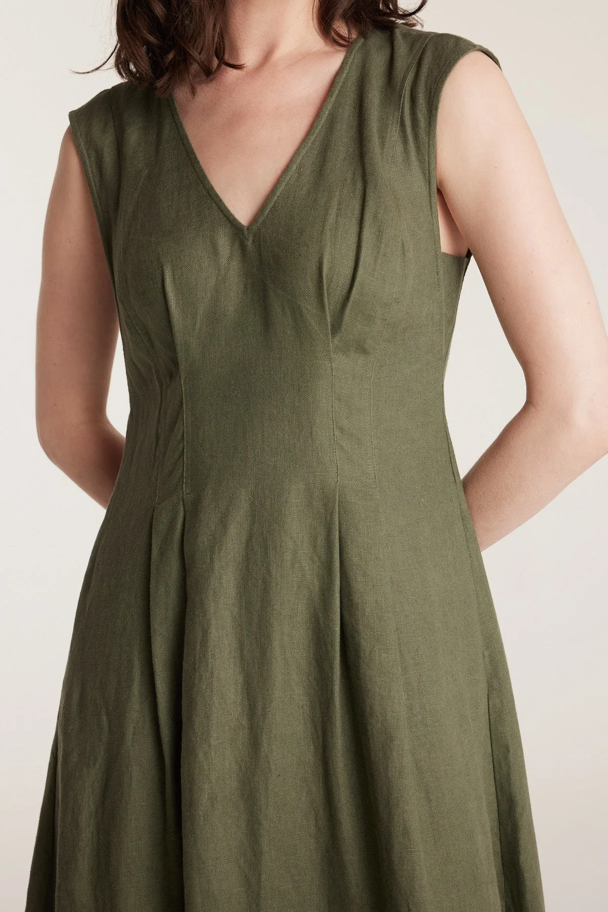 Lani Linen Dress - Leaf Green sold by Perri Cutten product image thumbnail 2