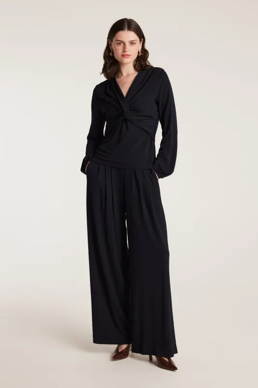 Ella Long Sleeve Top - Navy sold by Perri Cutten