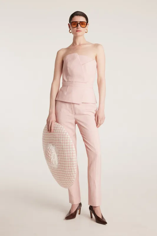 Alba Linen Bodice - Pale Pink sold by Perri Cutten