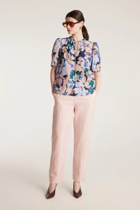 Fleur Silk Top - Pink/Print made by Perri Cutten