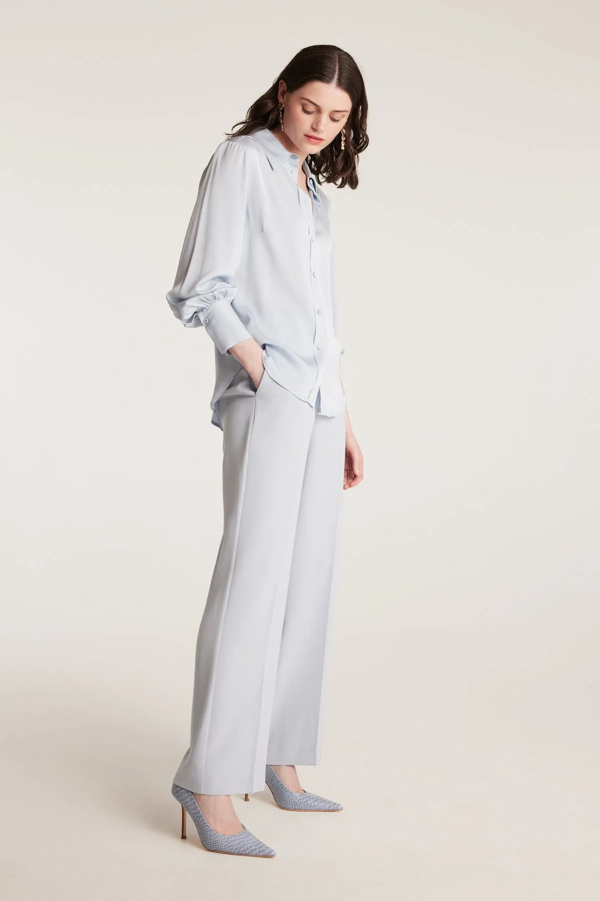 Signature Silk Shirt - Powder Blue sold by Perri Cutten product image thumbnail 3