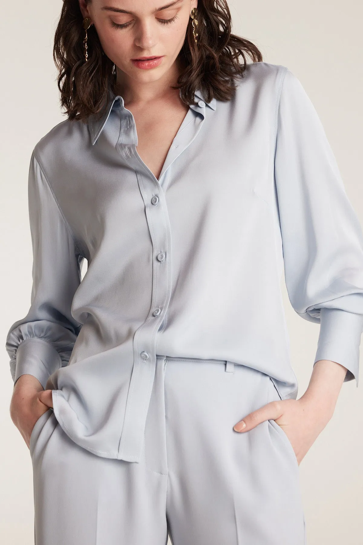Signature Silk Shirt - Powder Blue sold by Perri Cutten product image thumbnail 2