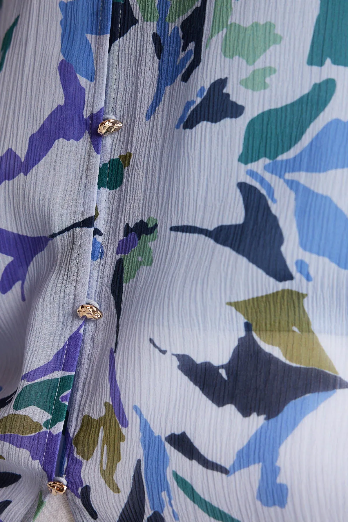 Sonya Silk Shirt - Blue Print sold by Perri Cutten product image thumbnail 5