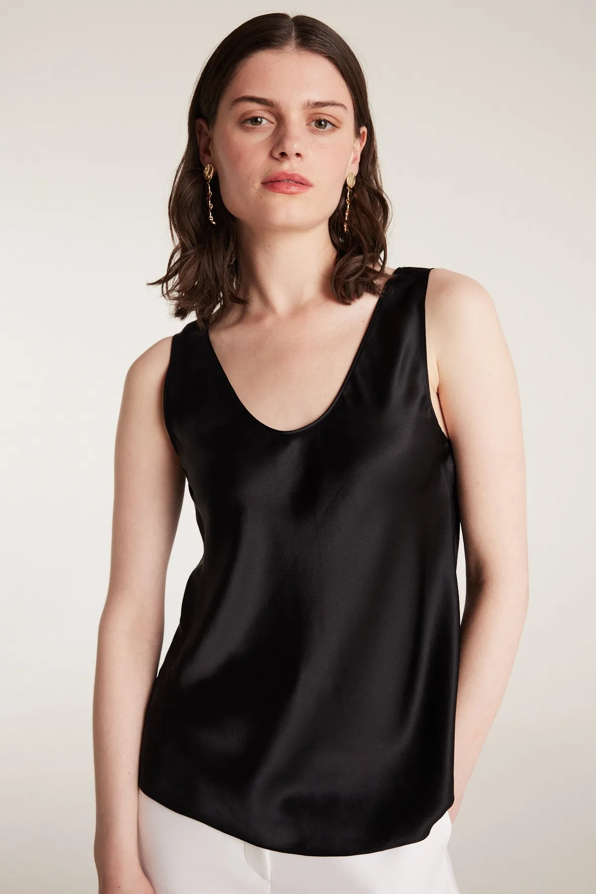 Silk Bias Singlet - Black sold by Perri Cutten product image thumbnail 2