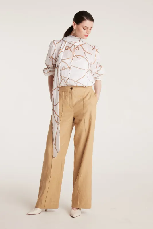 Chain Print Shirt - Chalk White sold by Perri Cutten